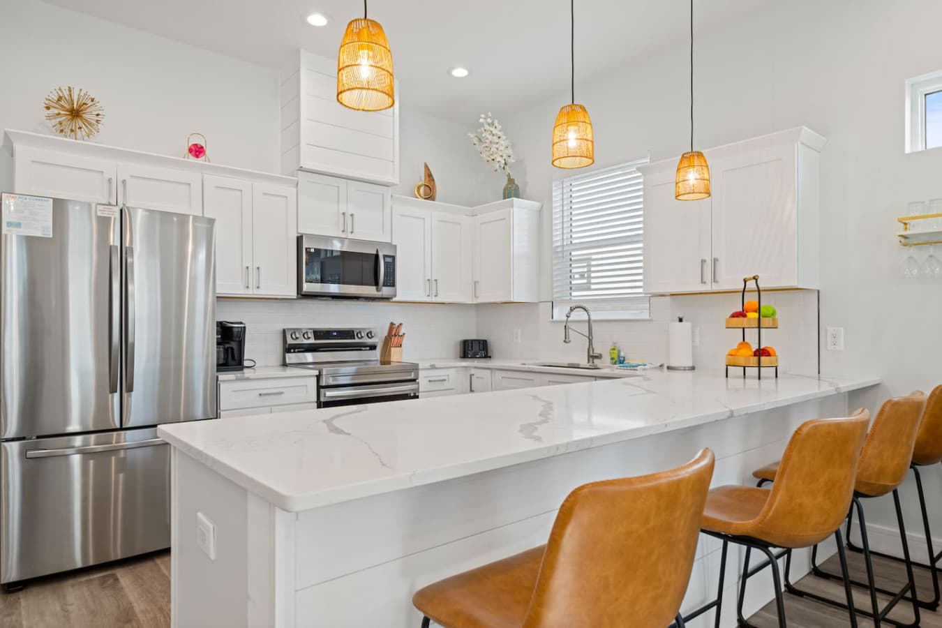High end decor and finishes throughout the kitchen