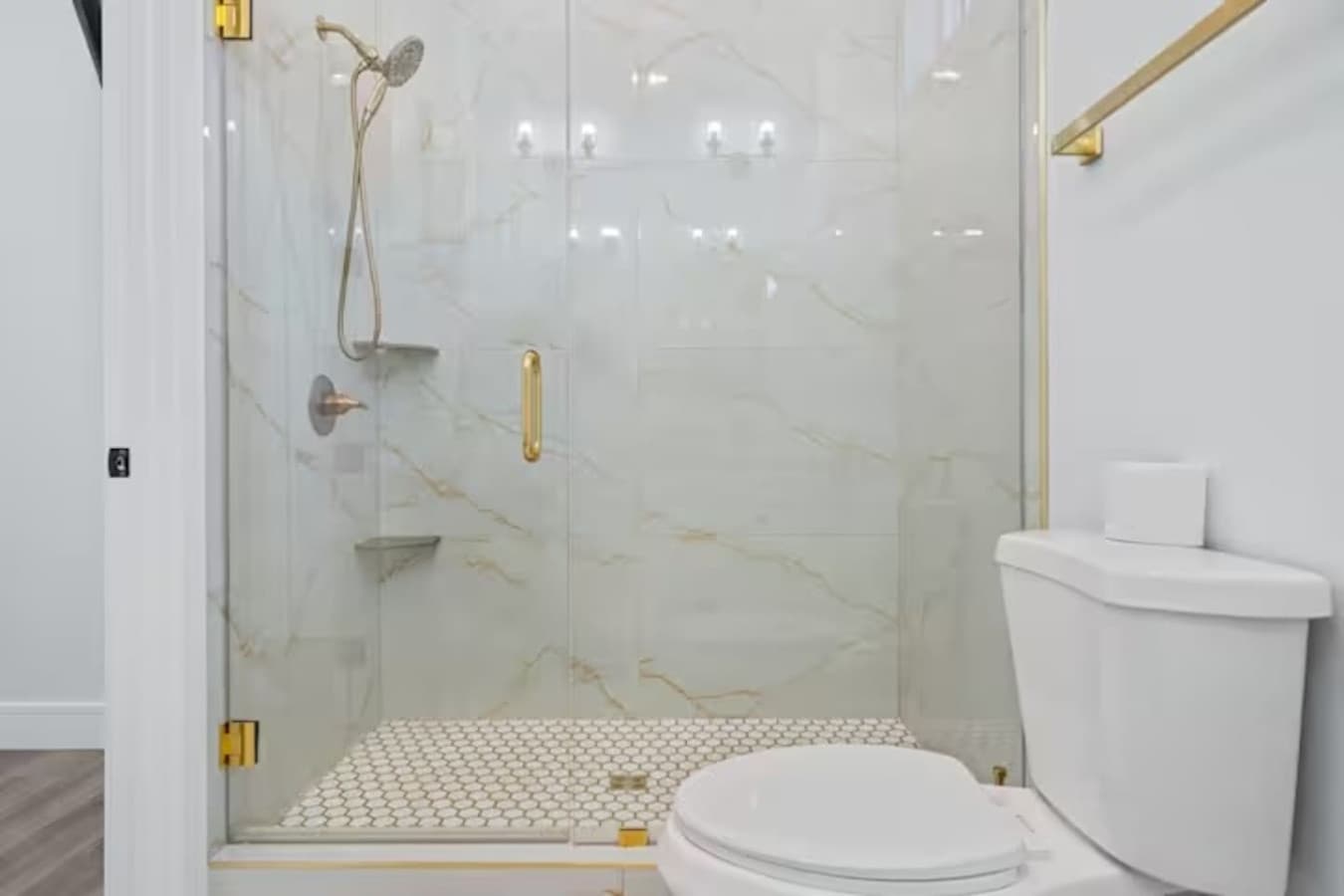 Custom tile walk in shower