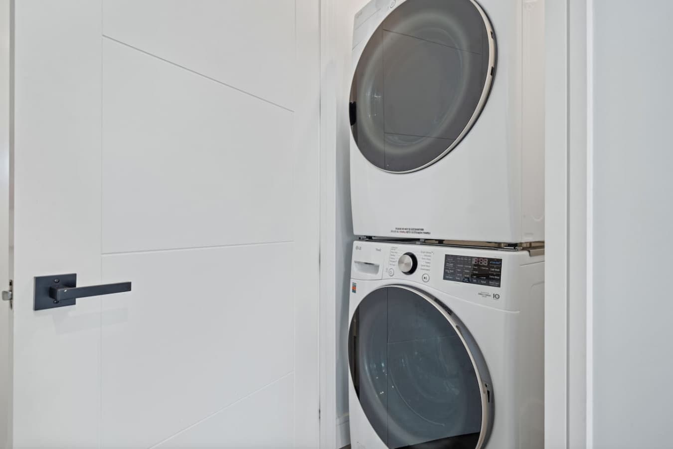 A washer dryer in each unit if you need it!