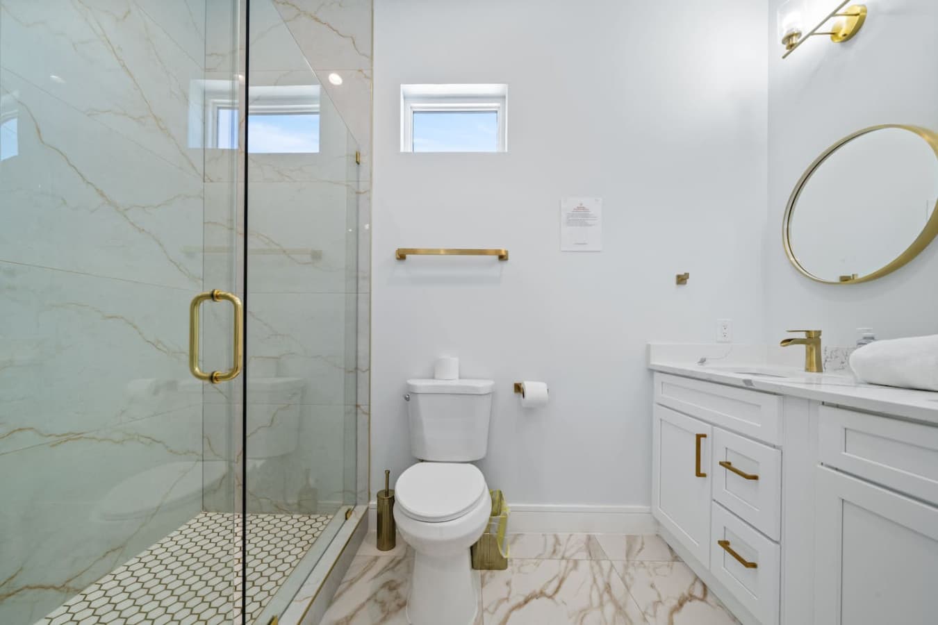 Custom tile shower off the master bedroom upstairs
