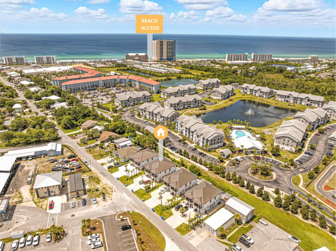 Enjoy Beach Access #66 just a short 10 minute walk away! Or drive the golf cart to get there even faster :)