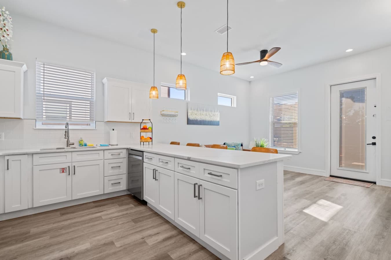 A modern kitchen with high-end decor and appliances