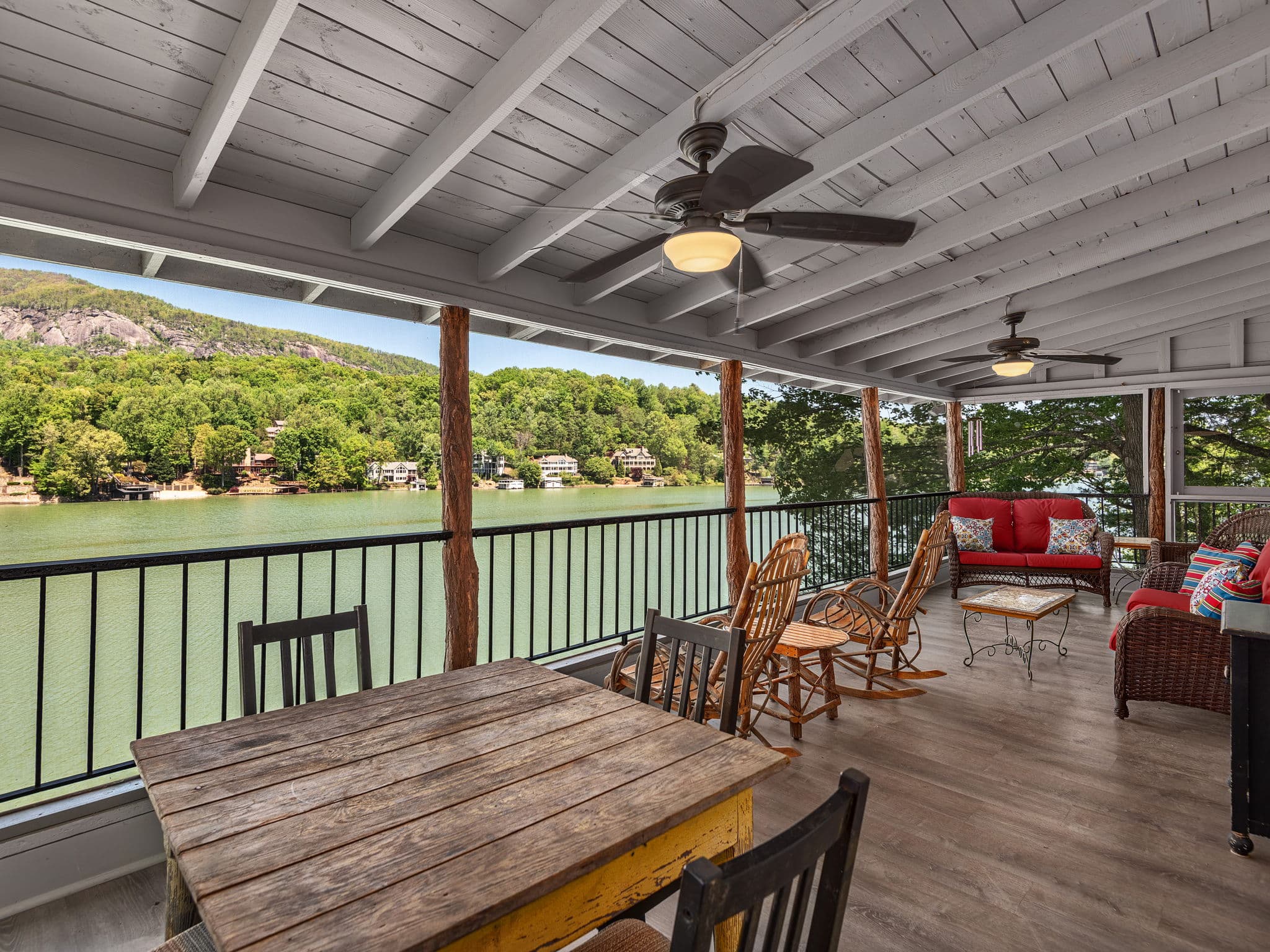 The screened-in porch