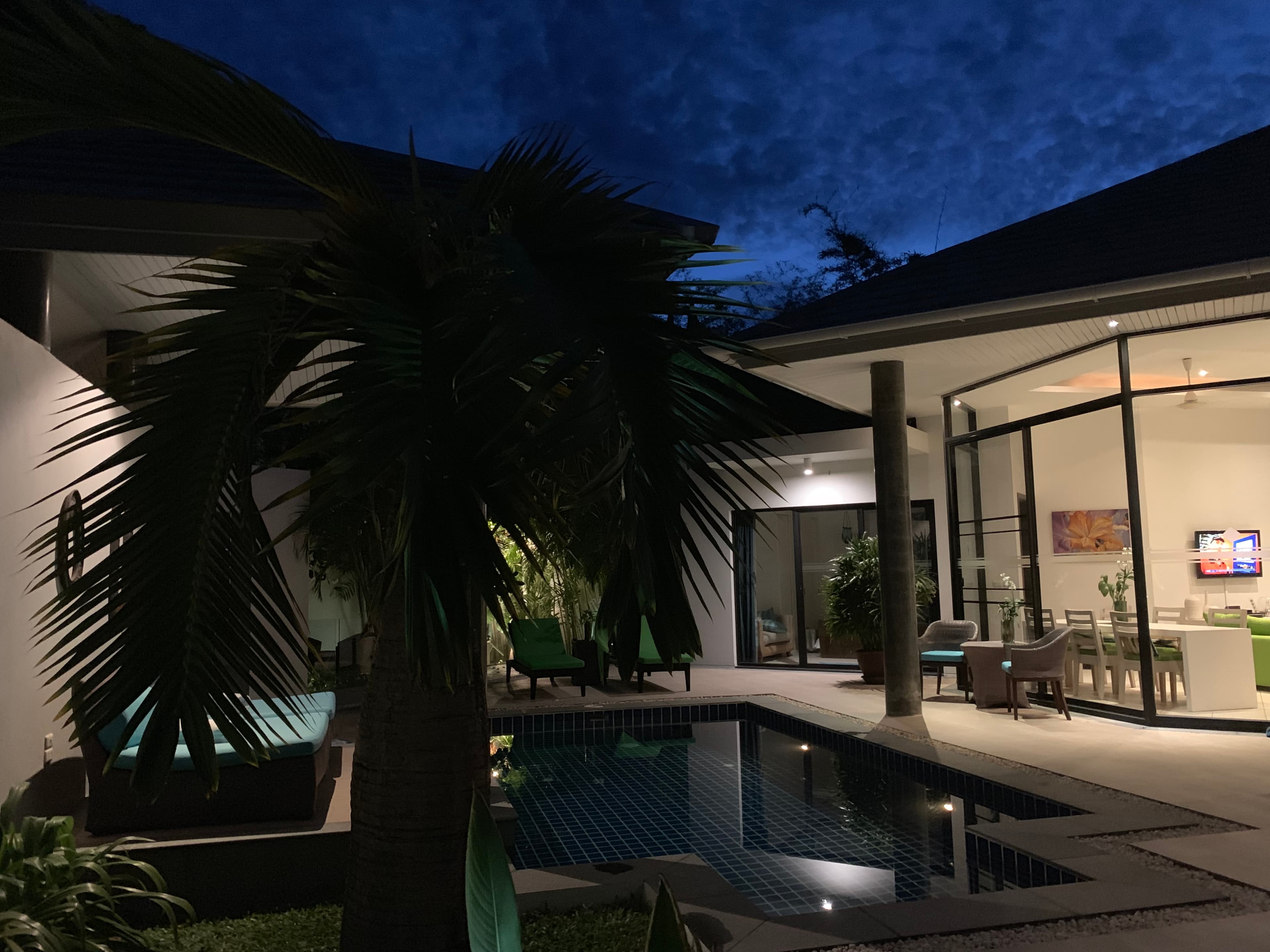 Terrace in the night