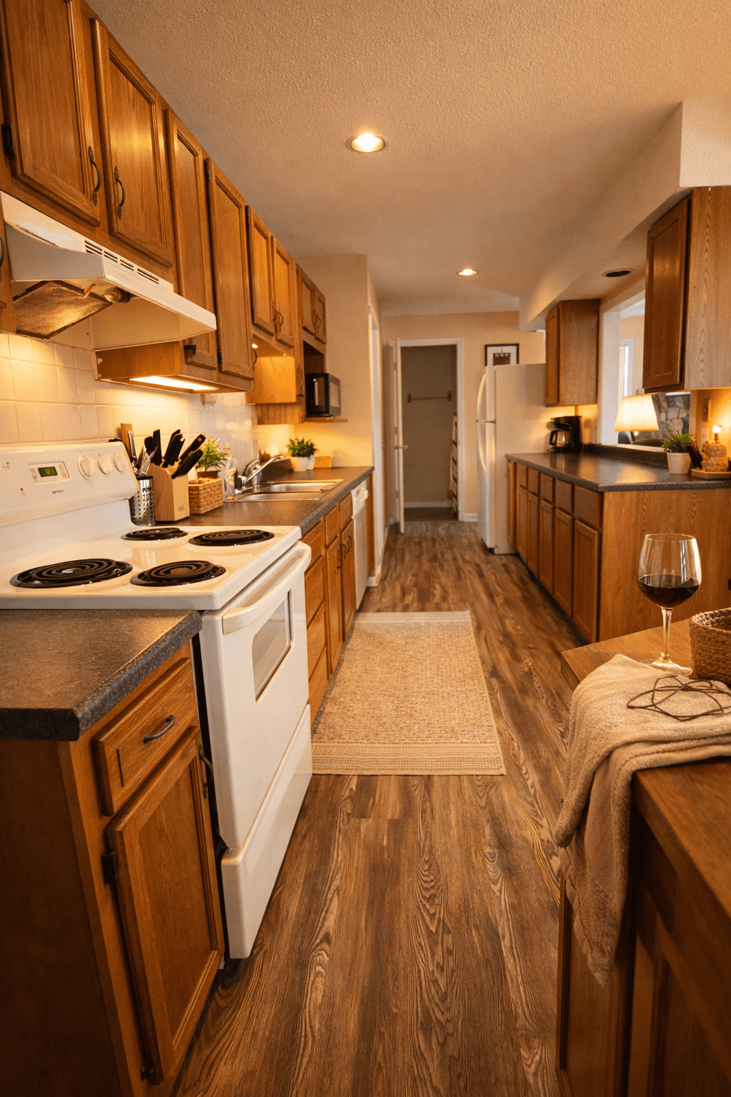 Fully stocked kitchen for your enjoyment.