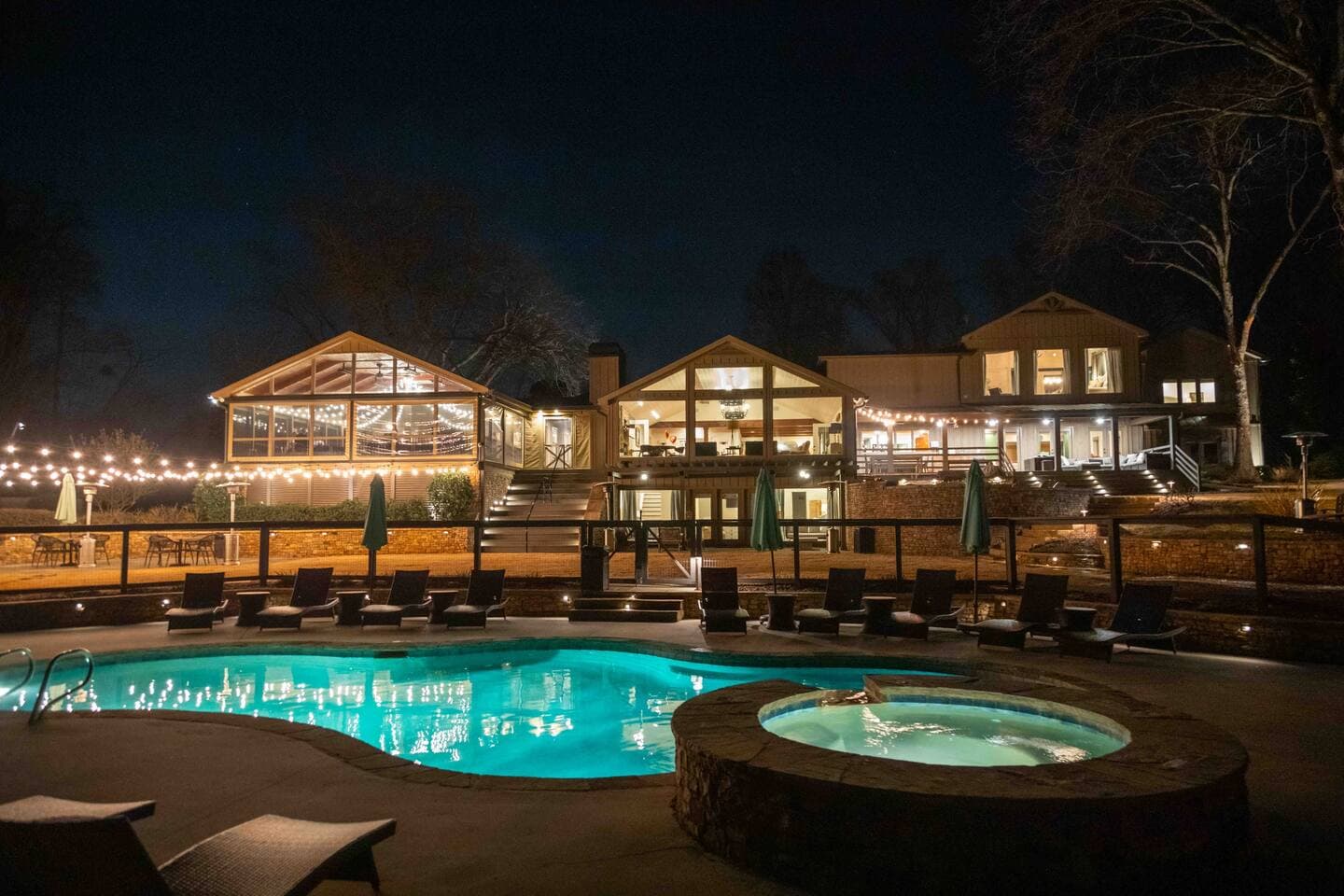 Night View from the Pool