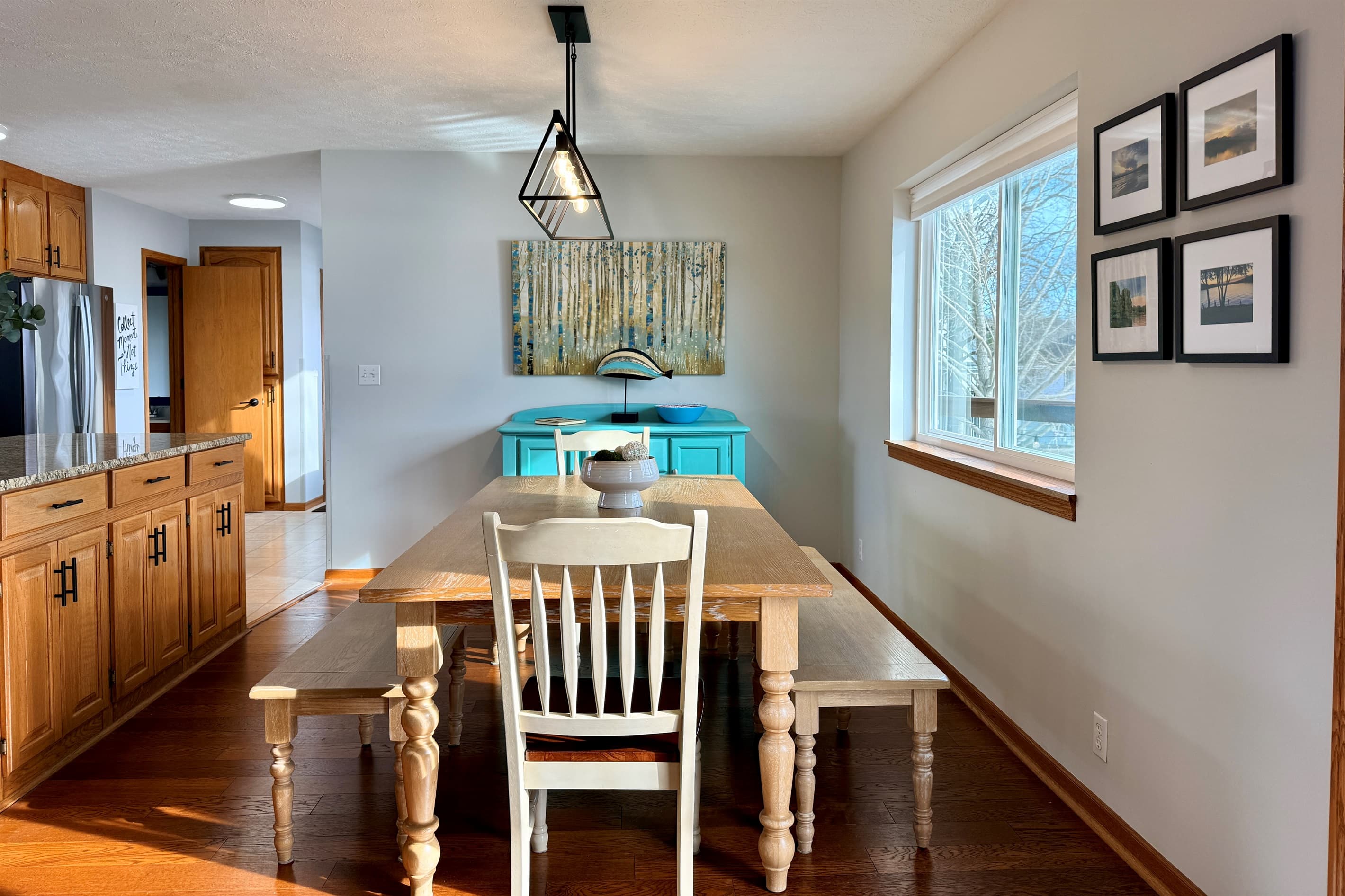 Feel that warm sunset from the dining room
