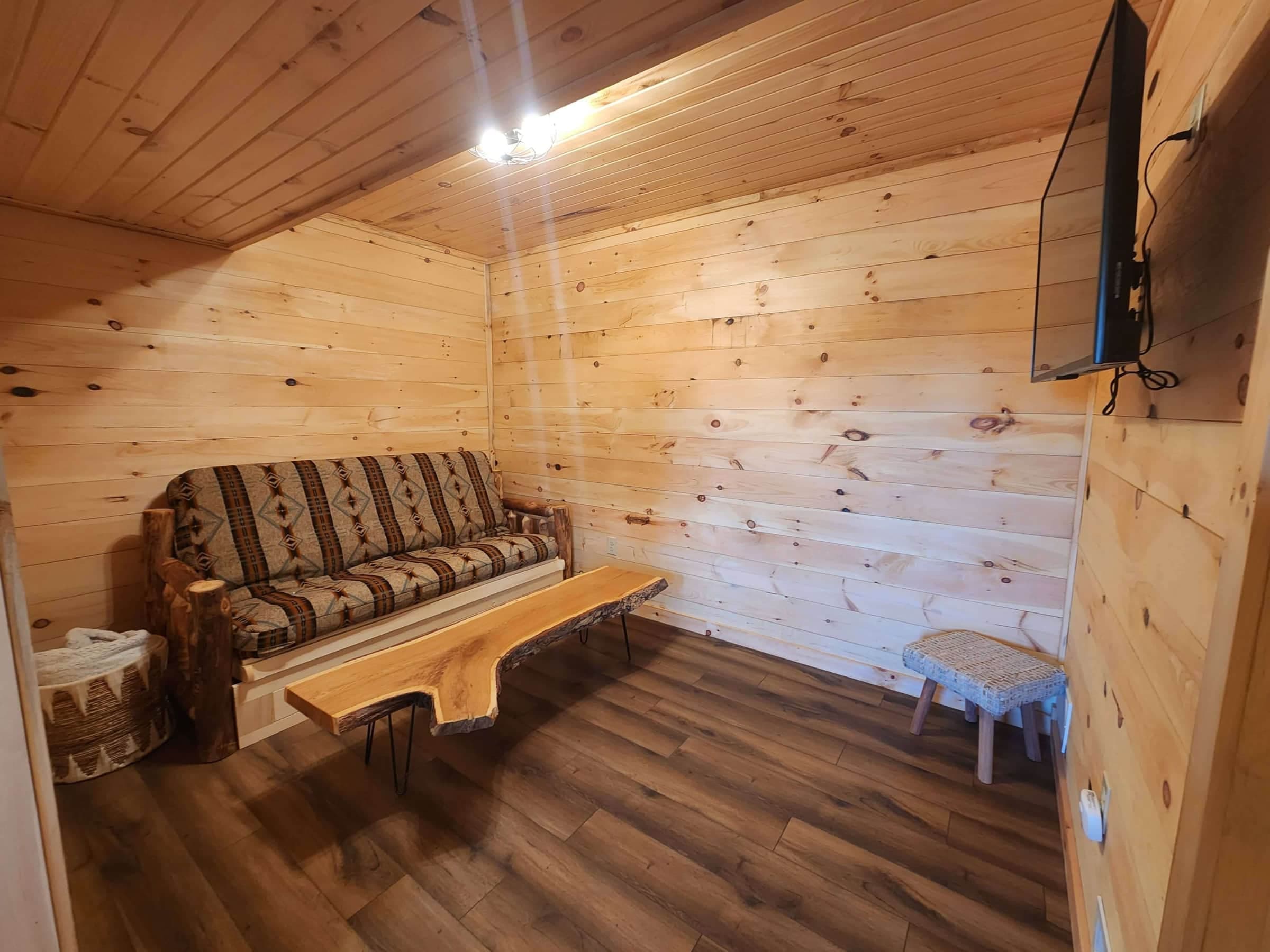 Futon in Lower Level