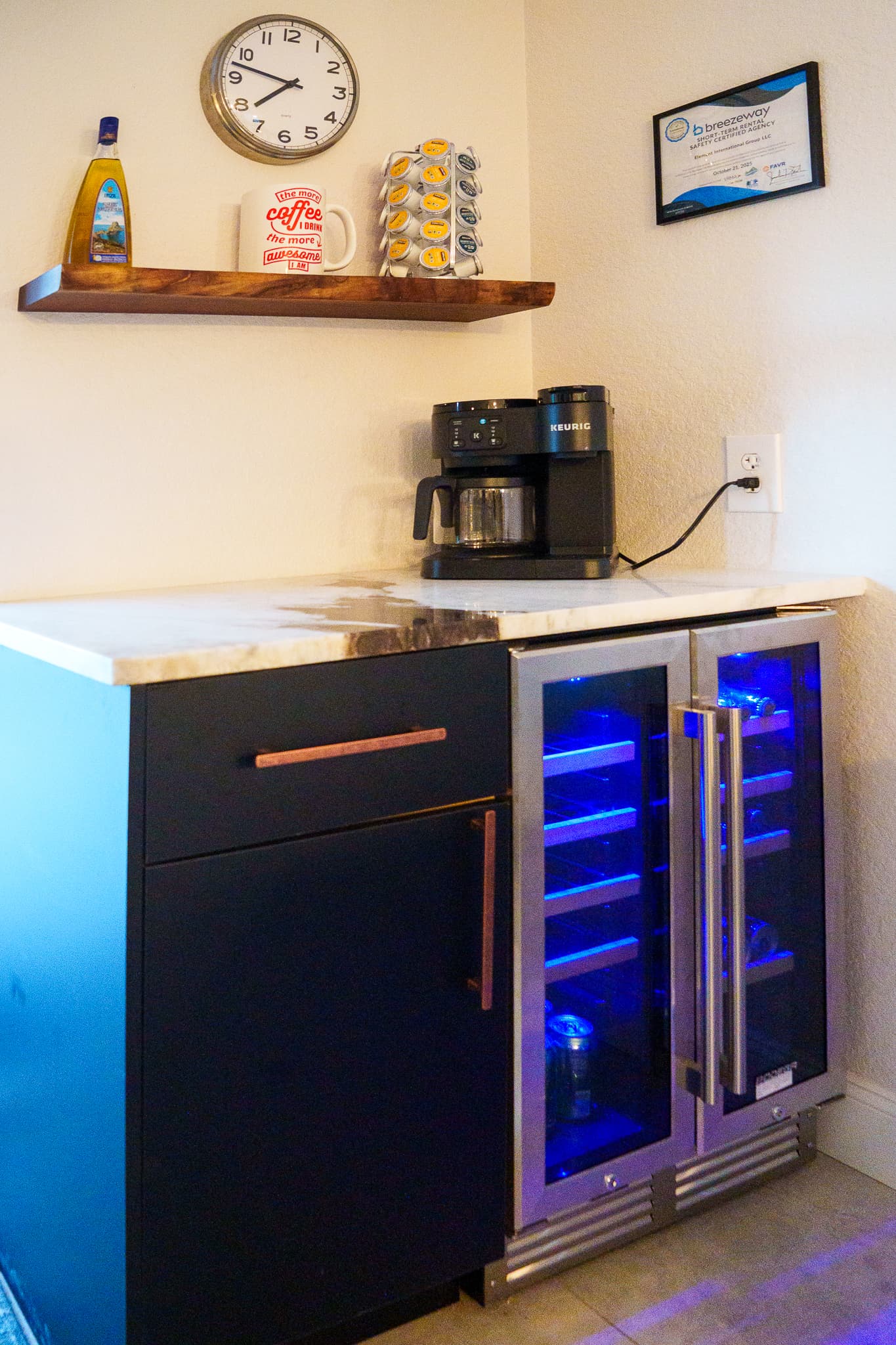 Coffee Bar Stocked with Coffee for Keurig 