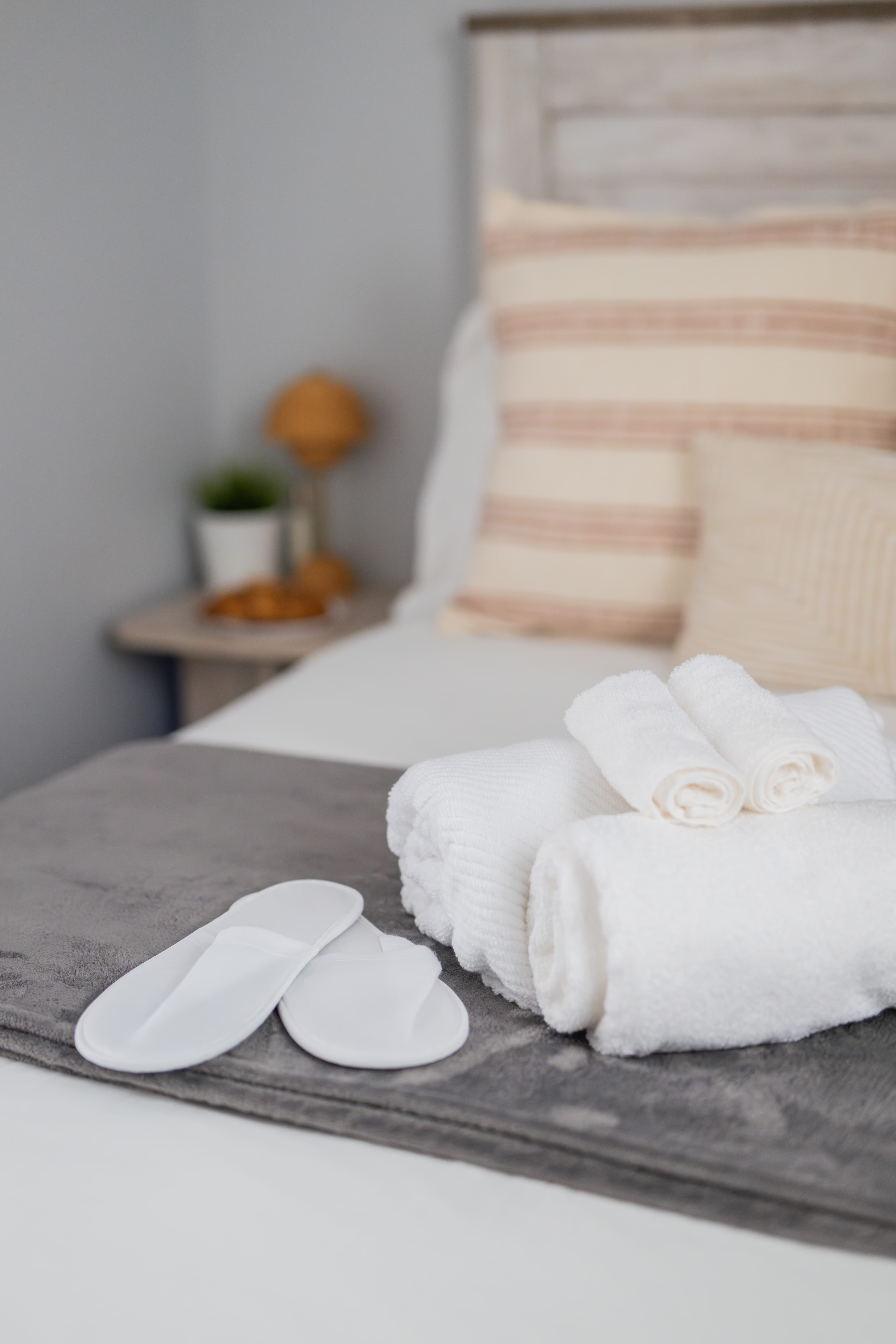 Our 2nd bedroom on the main floor features a Queen Bed with 100% cotton fresh linens