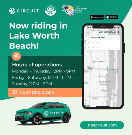 $1 rides to/from the beach, Downtown or wherever you want within their radius! Pick up/drop off 200 feet from the house! (1 minute walk)