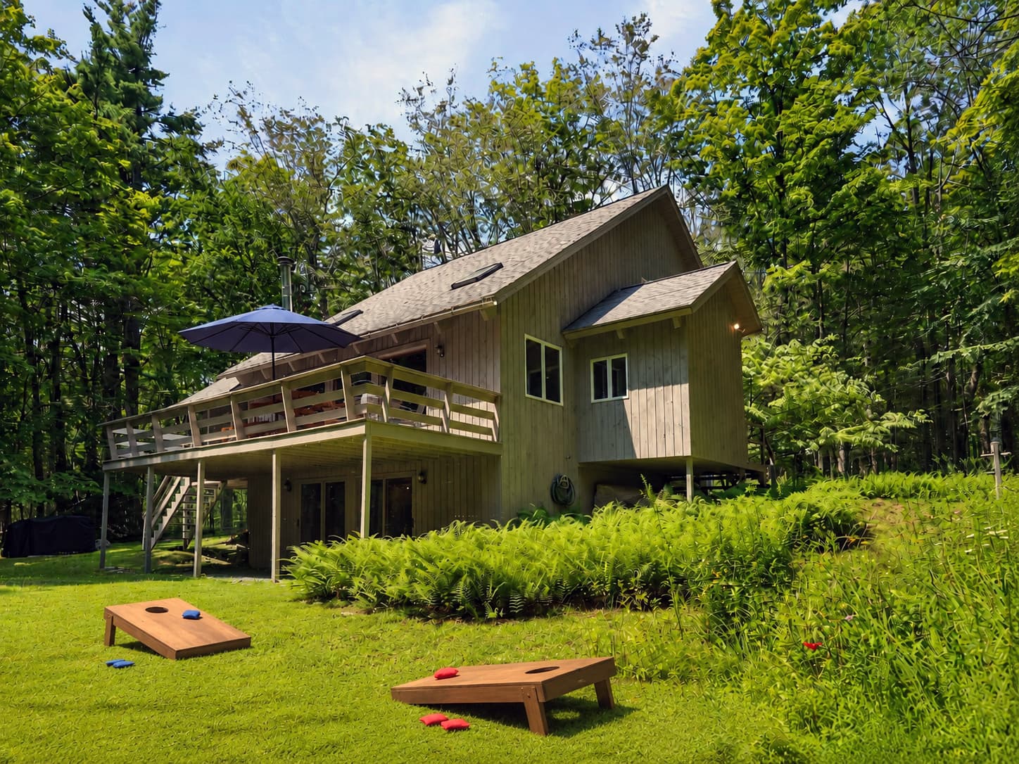 Enjoy the outdoor games and lounge on the rear deck