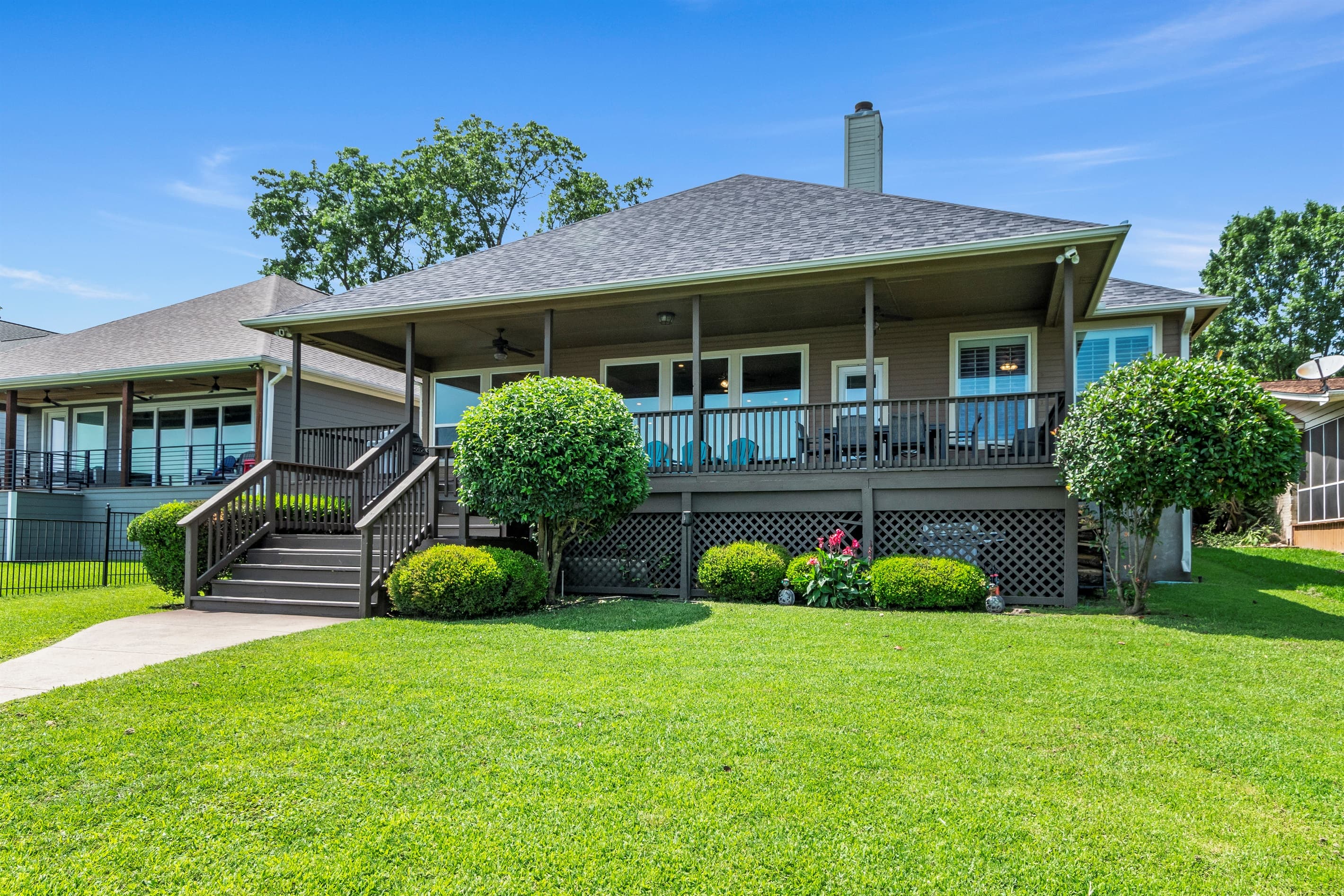 A view of the back porch