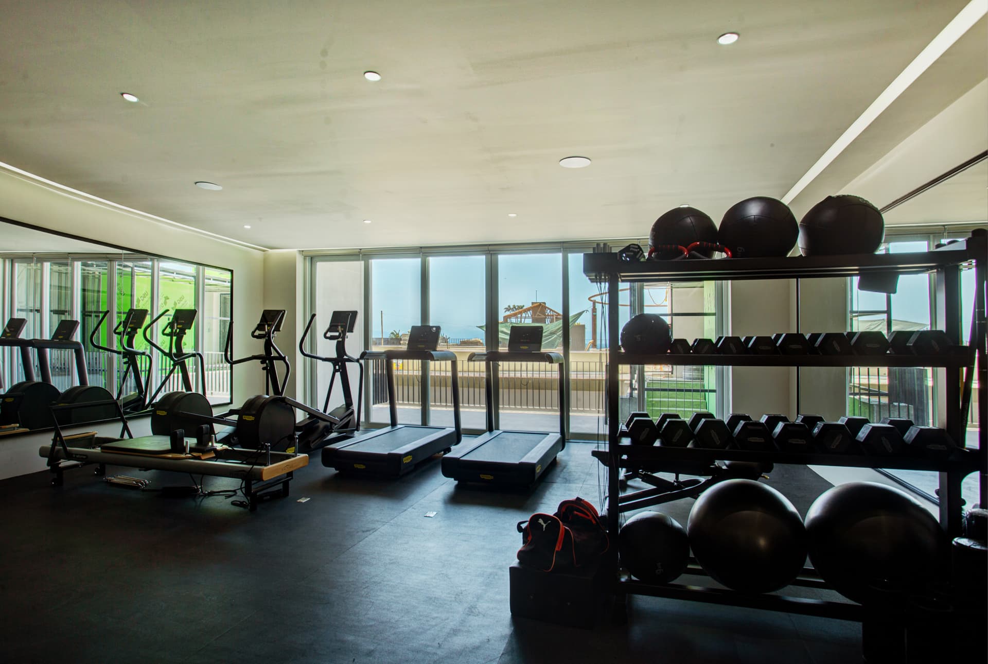 Full modern gym (cardio, weights & strength equipment)