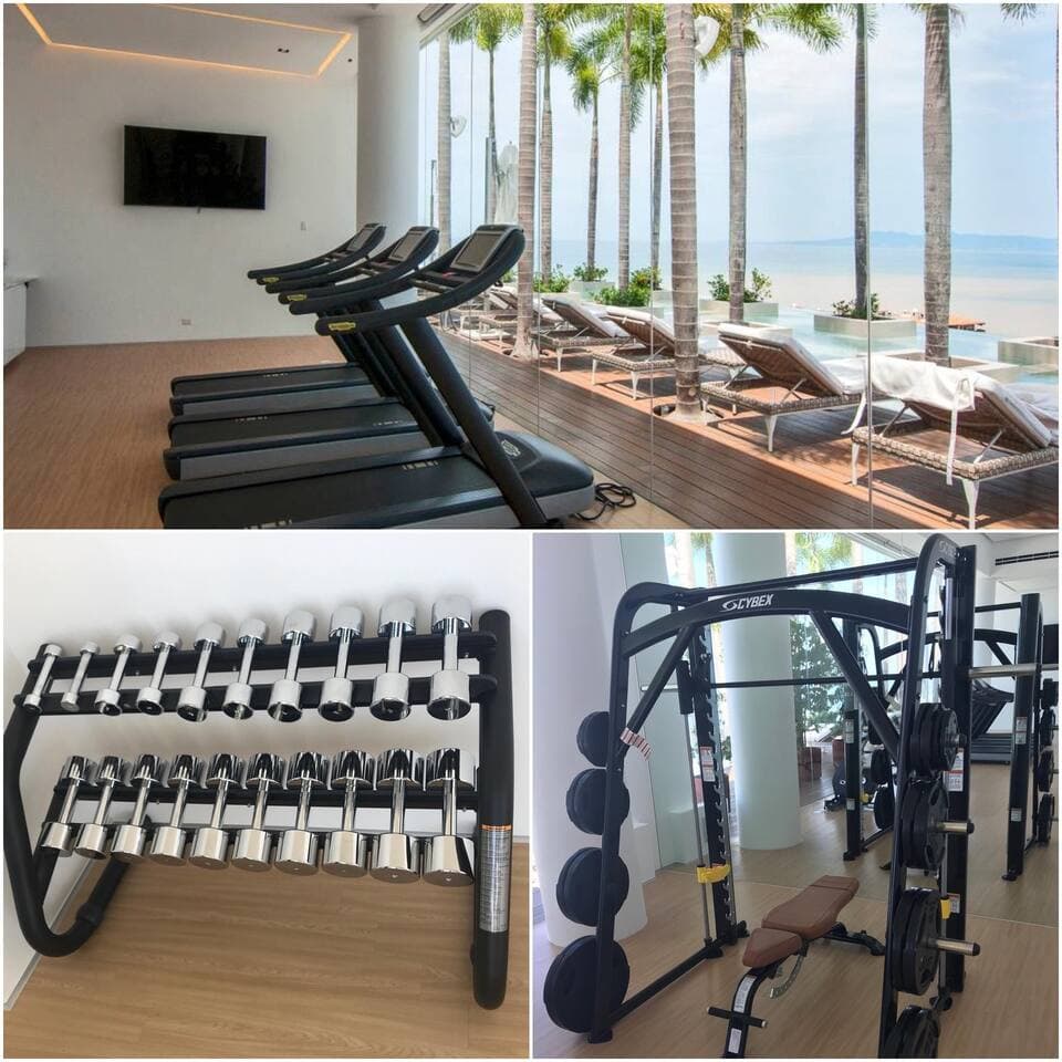 Stay in shape using the rooftop gym