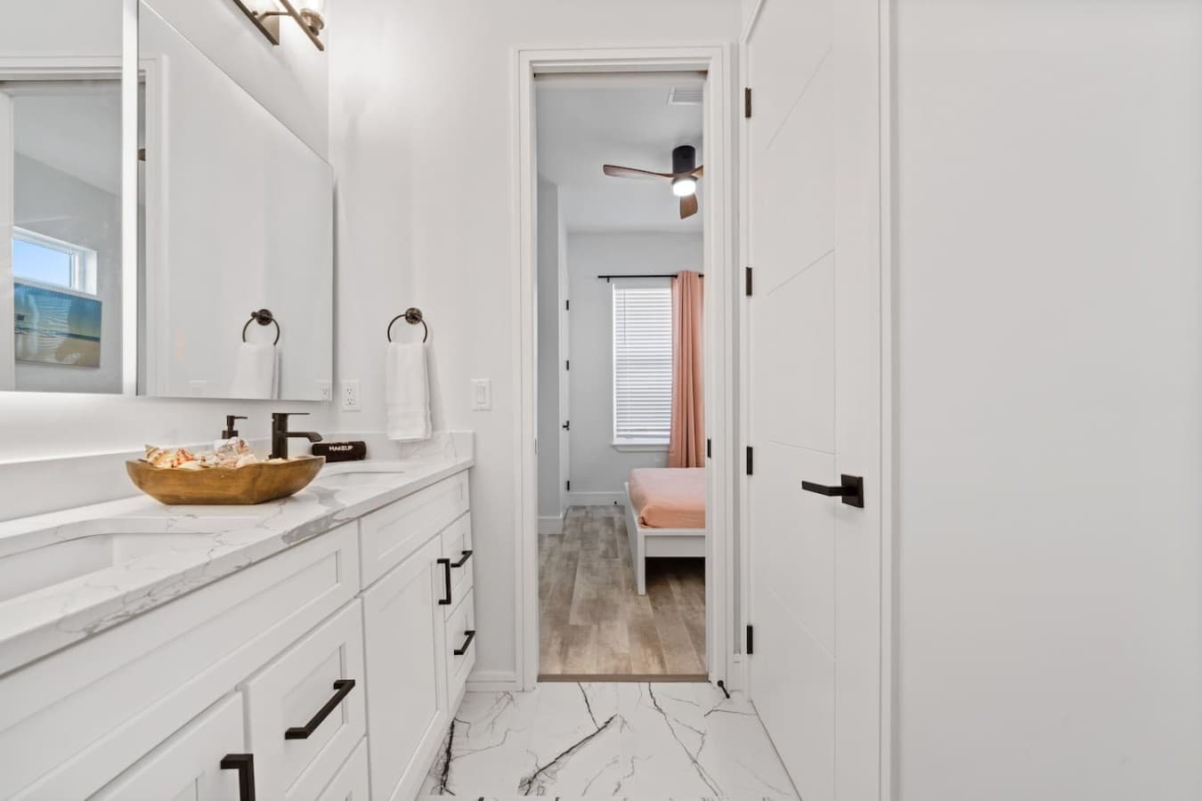 Enjoy the jack and Jill bathroom on the main floor