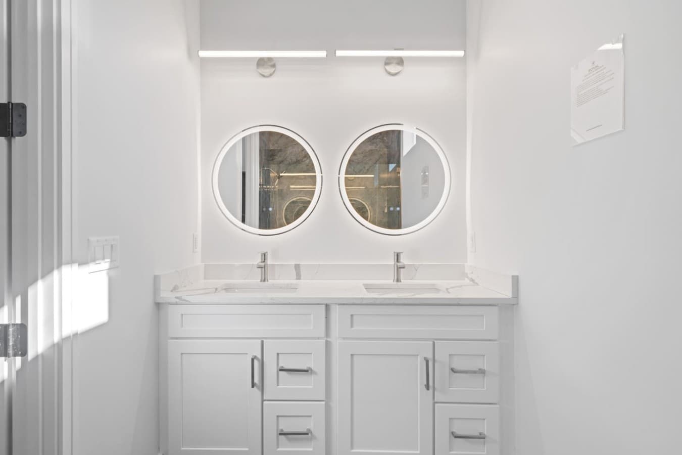Master bathroom with dual vanity
