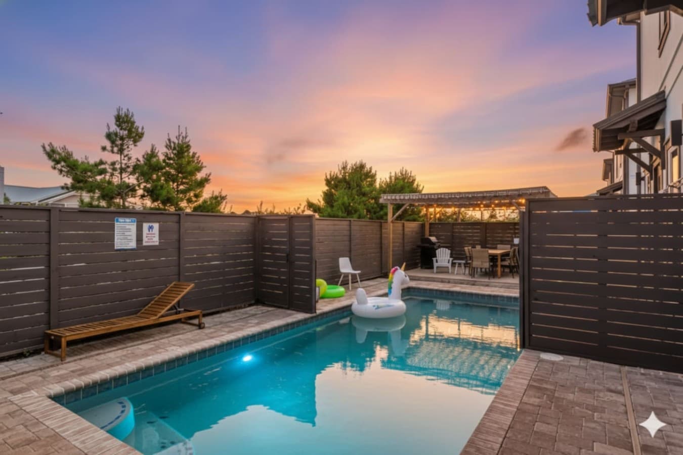 Enjoy this full length pool while you bask in the sun!