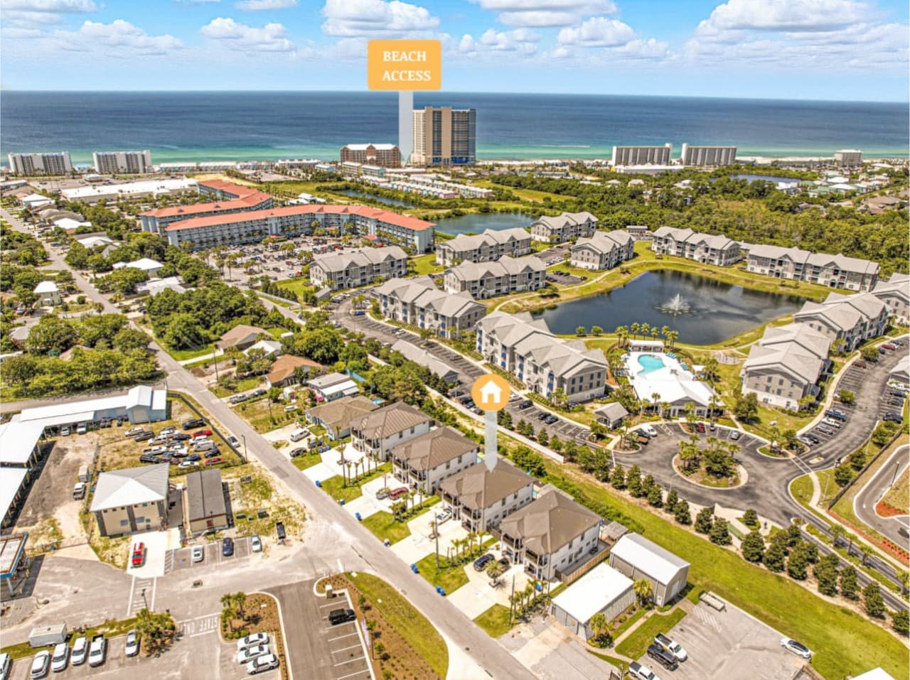 Enjoy Beach Access #66 just a short 10 minute walk away! Or drive the golf cart to get there even faster :)