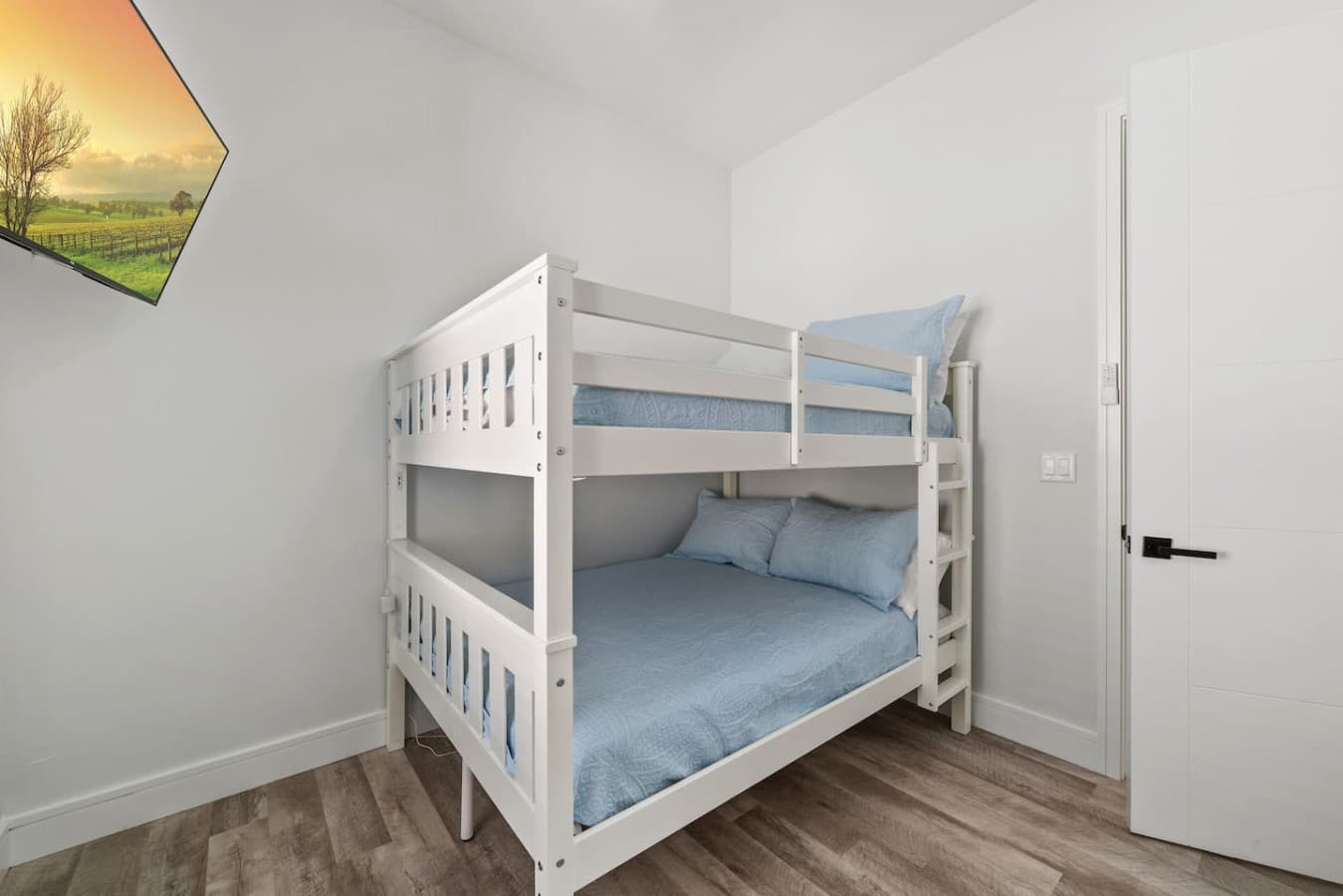 The fifth bedroom is a bunk room (upstairs) with double beds (can sleep 2 on top and 2 on bottom)