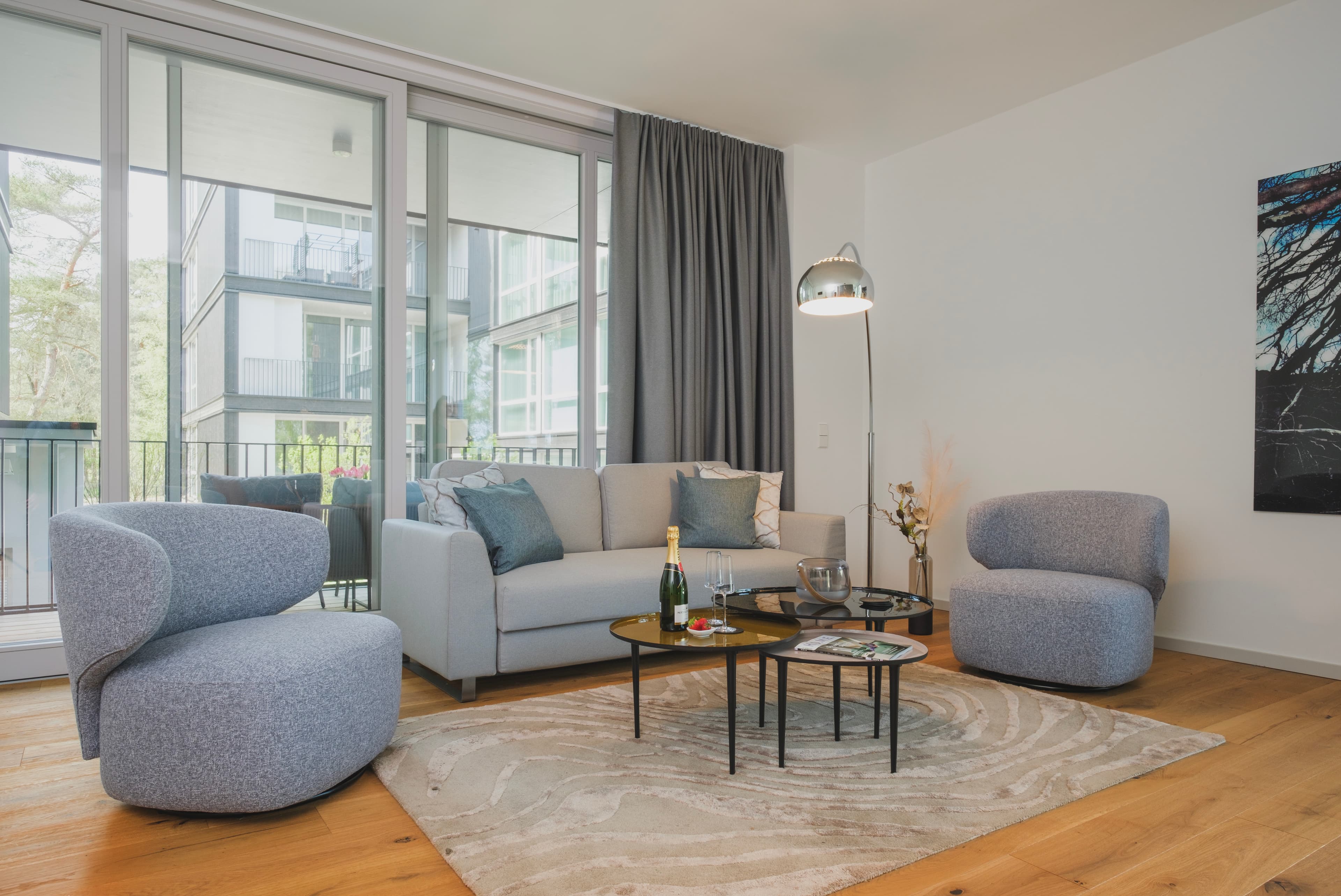Wohnzimmer mit Schlafsofa