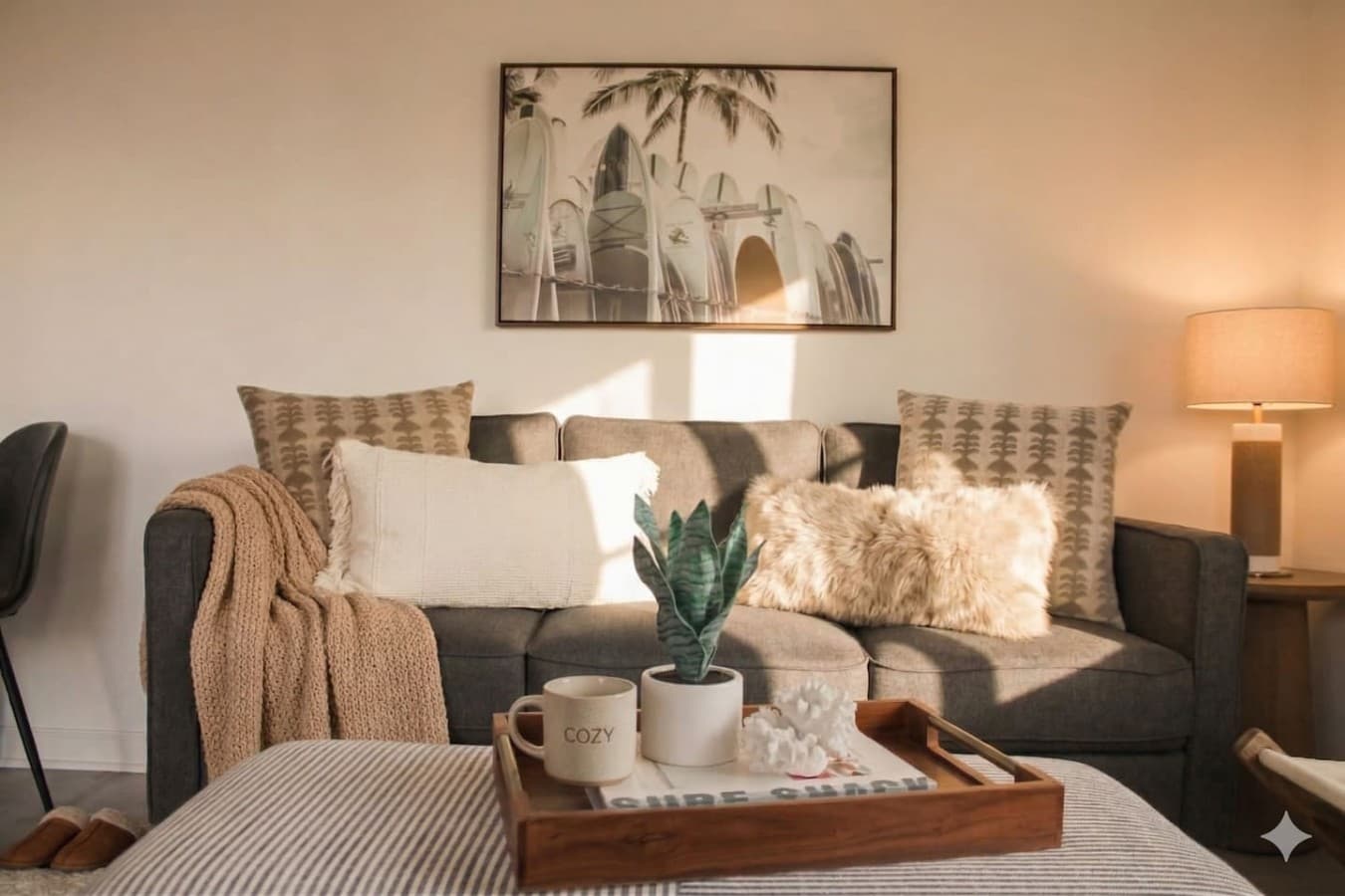 A living room with all your needs to enjoy your stay
*Some items used for the photoshoot only*