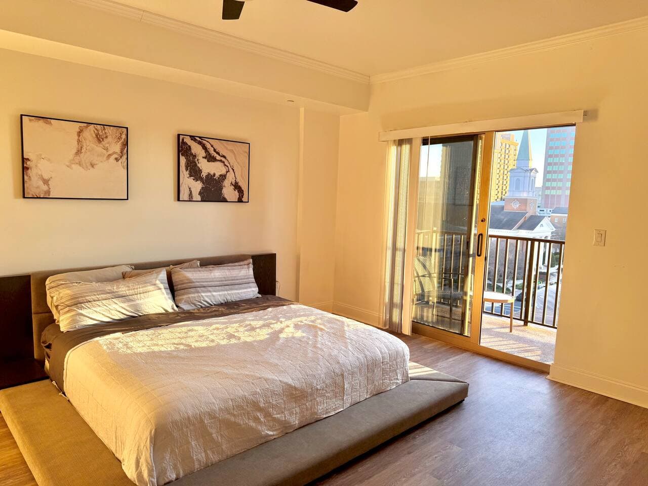 Enjoy sunrise from a high rise! 