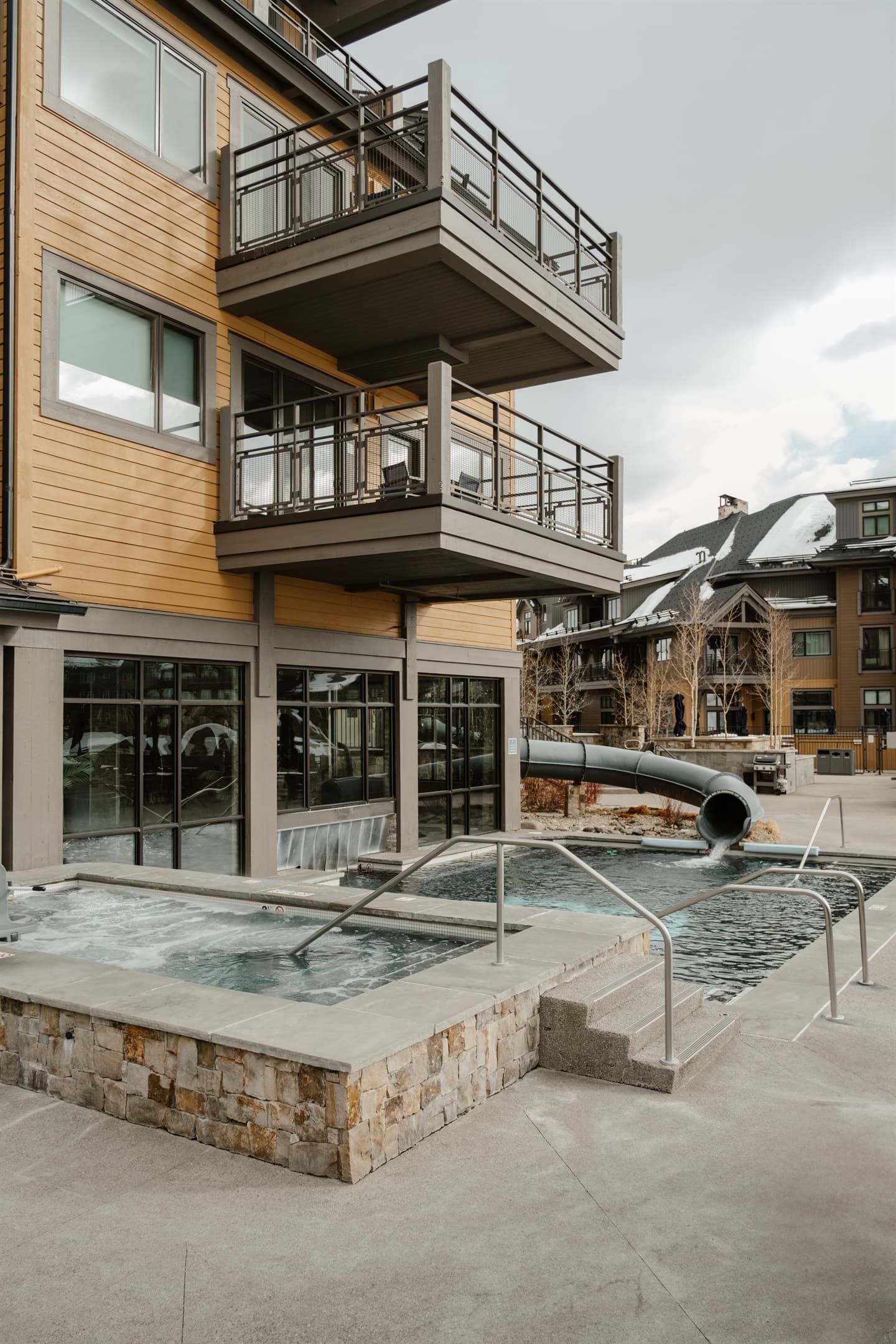 Pool with slide
