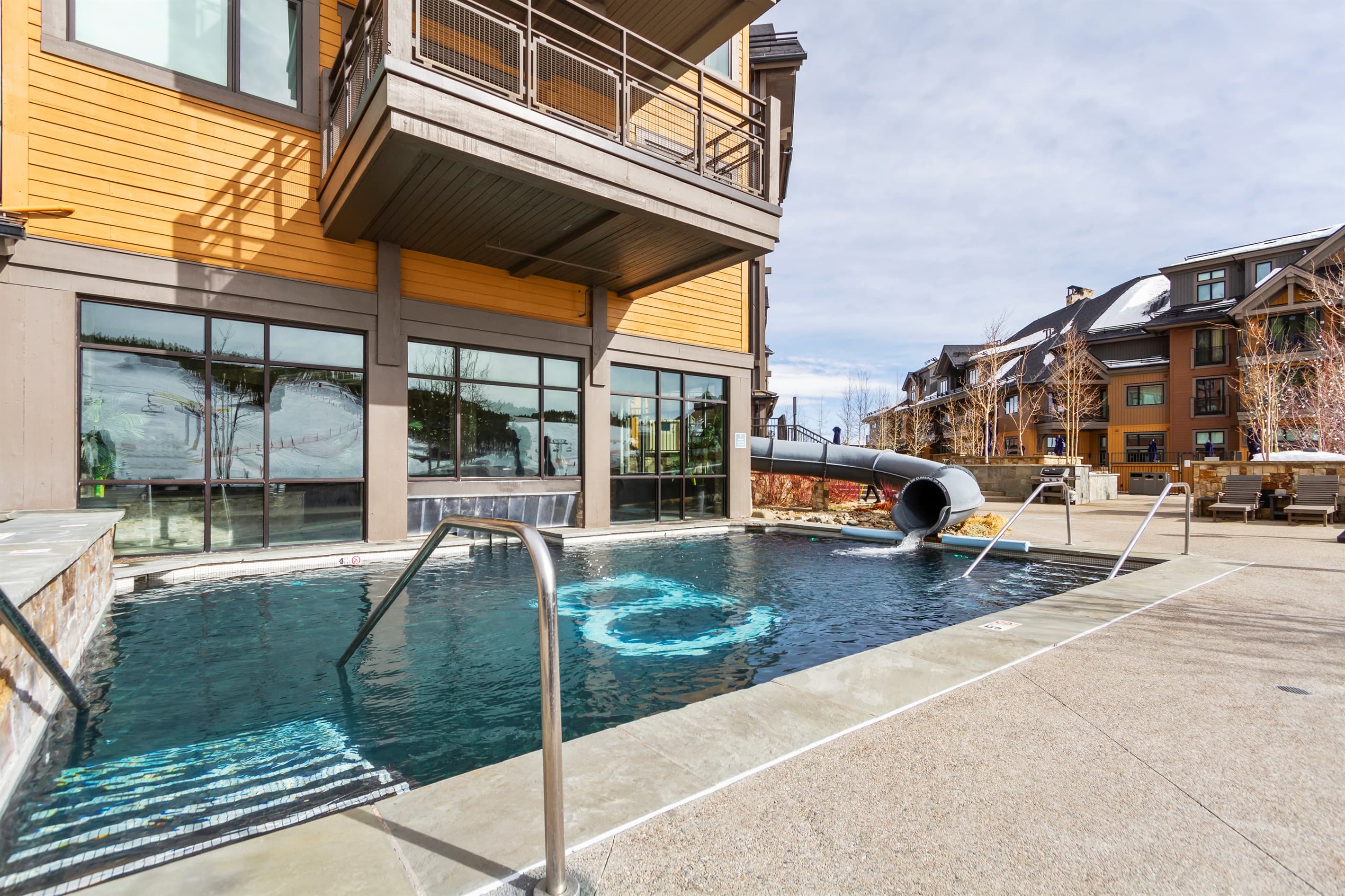 pool with slide