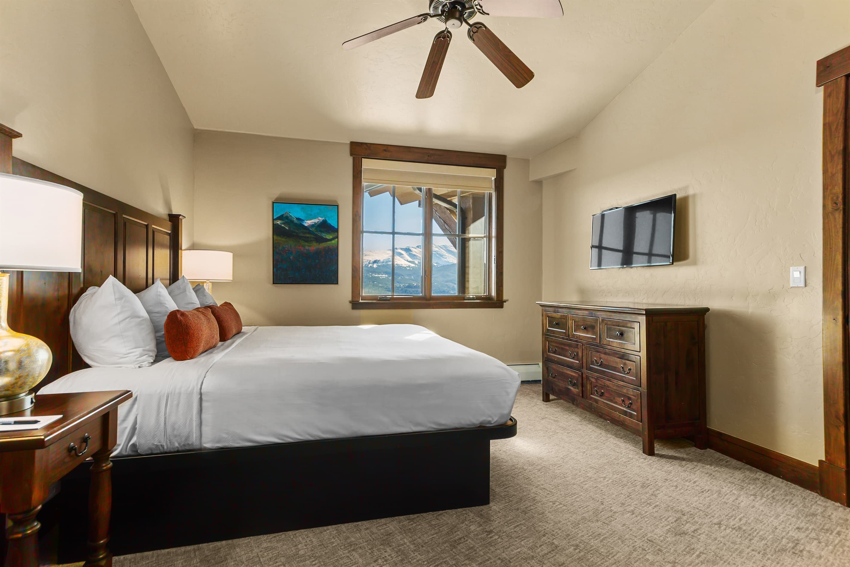 Master bedroom with TV