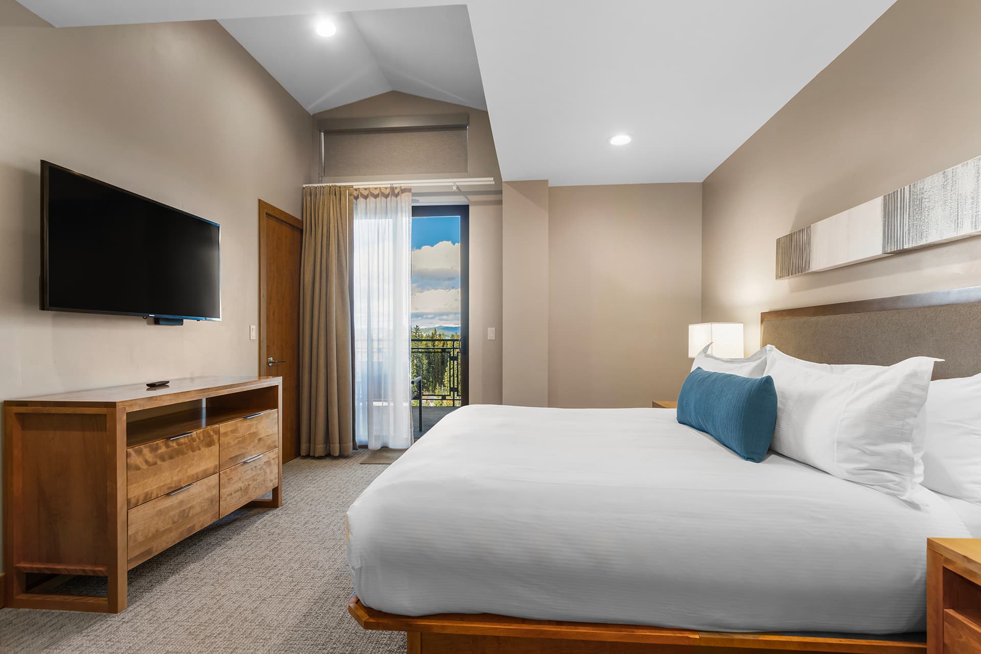 Master bedroom with deck