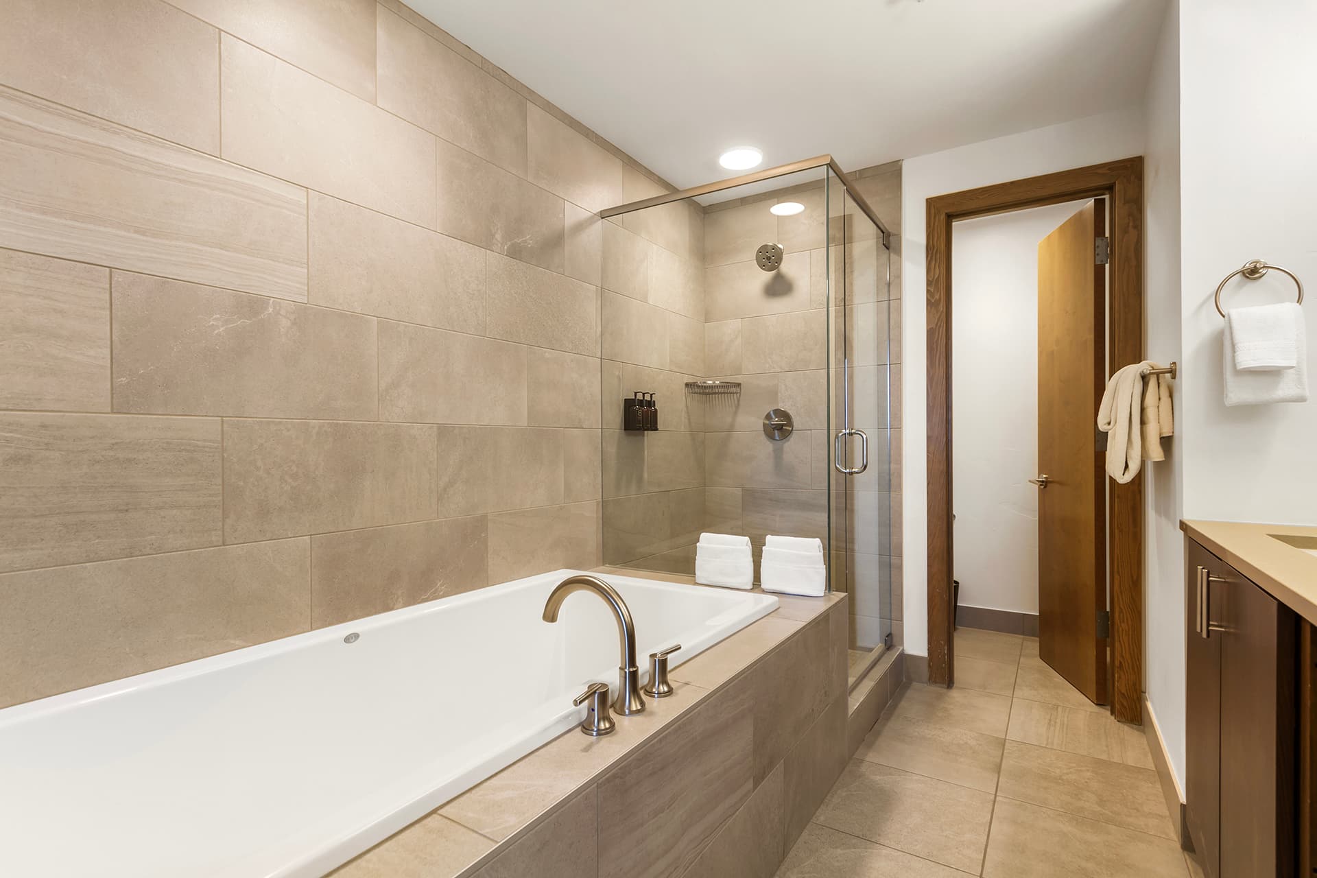 Master bathroom with oversized tub