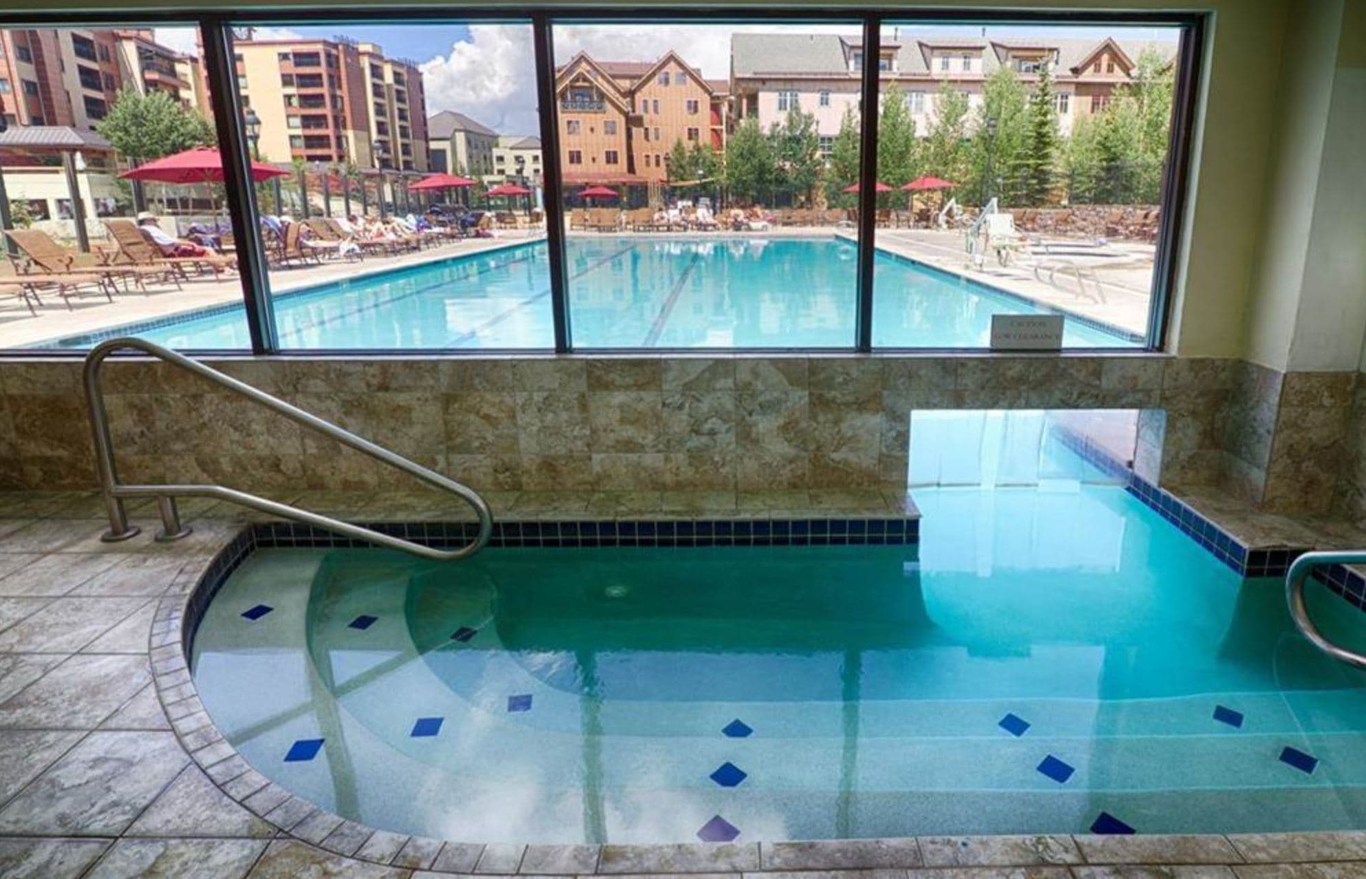 Indoor portion of pool