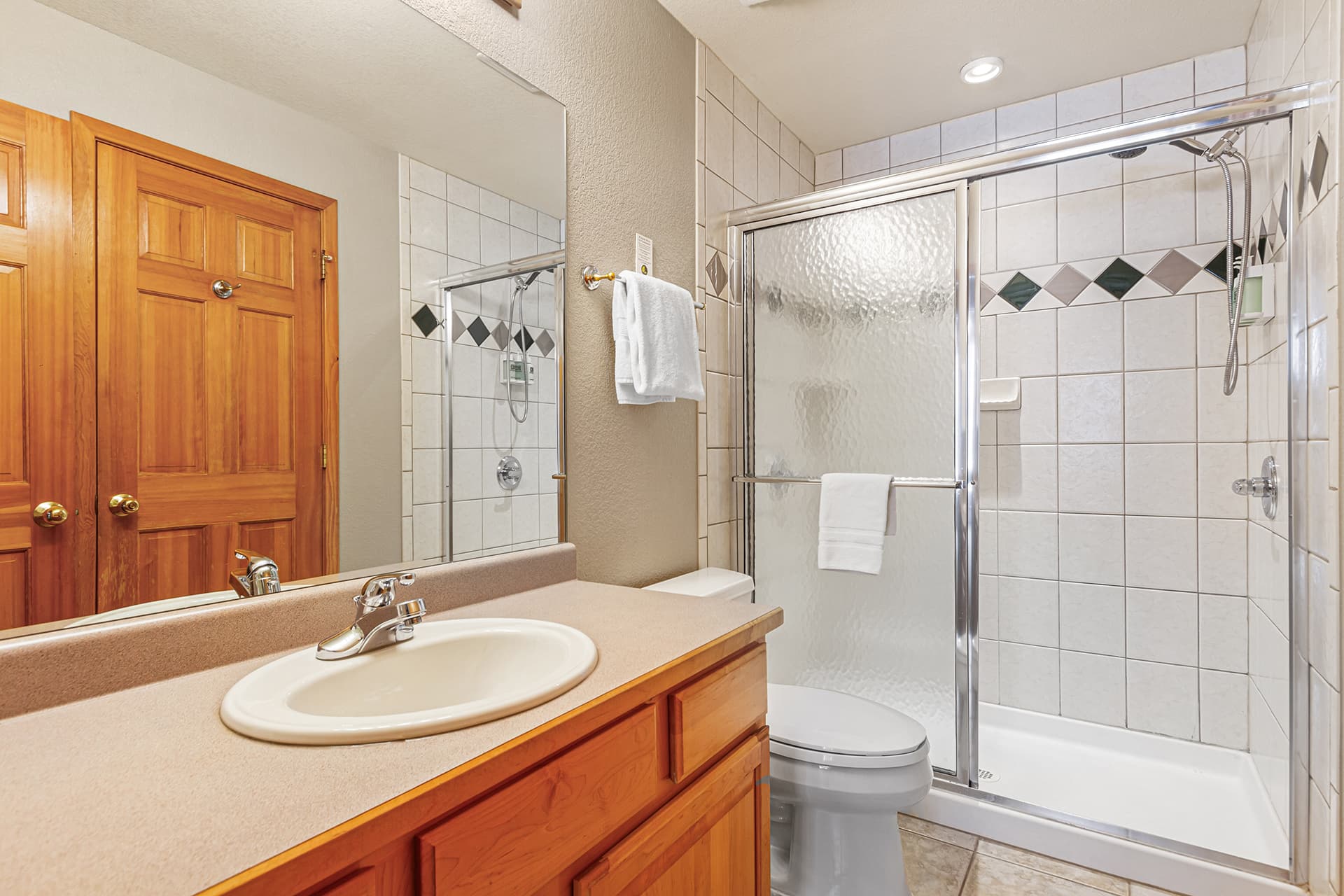 Bathroom with separate shower