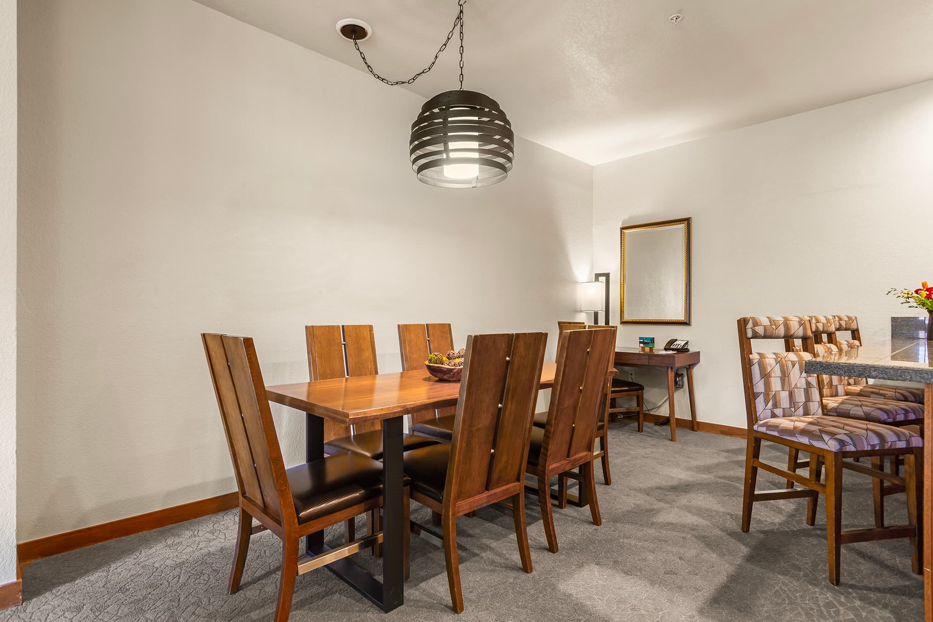 Dining area and additional bar stool seating