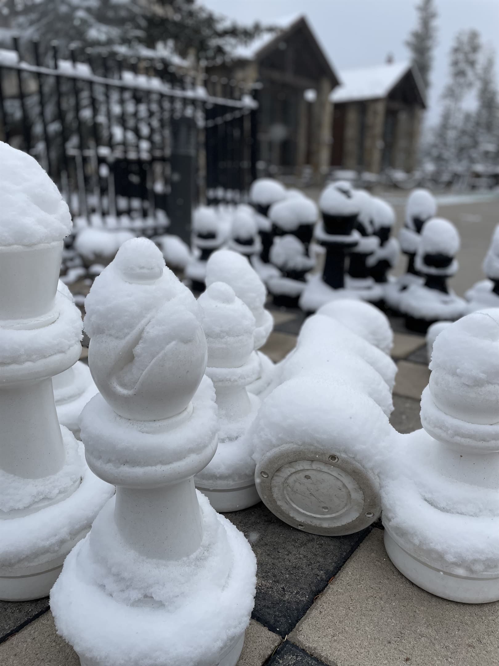 Chess game - outdoors