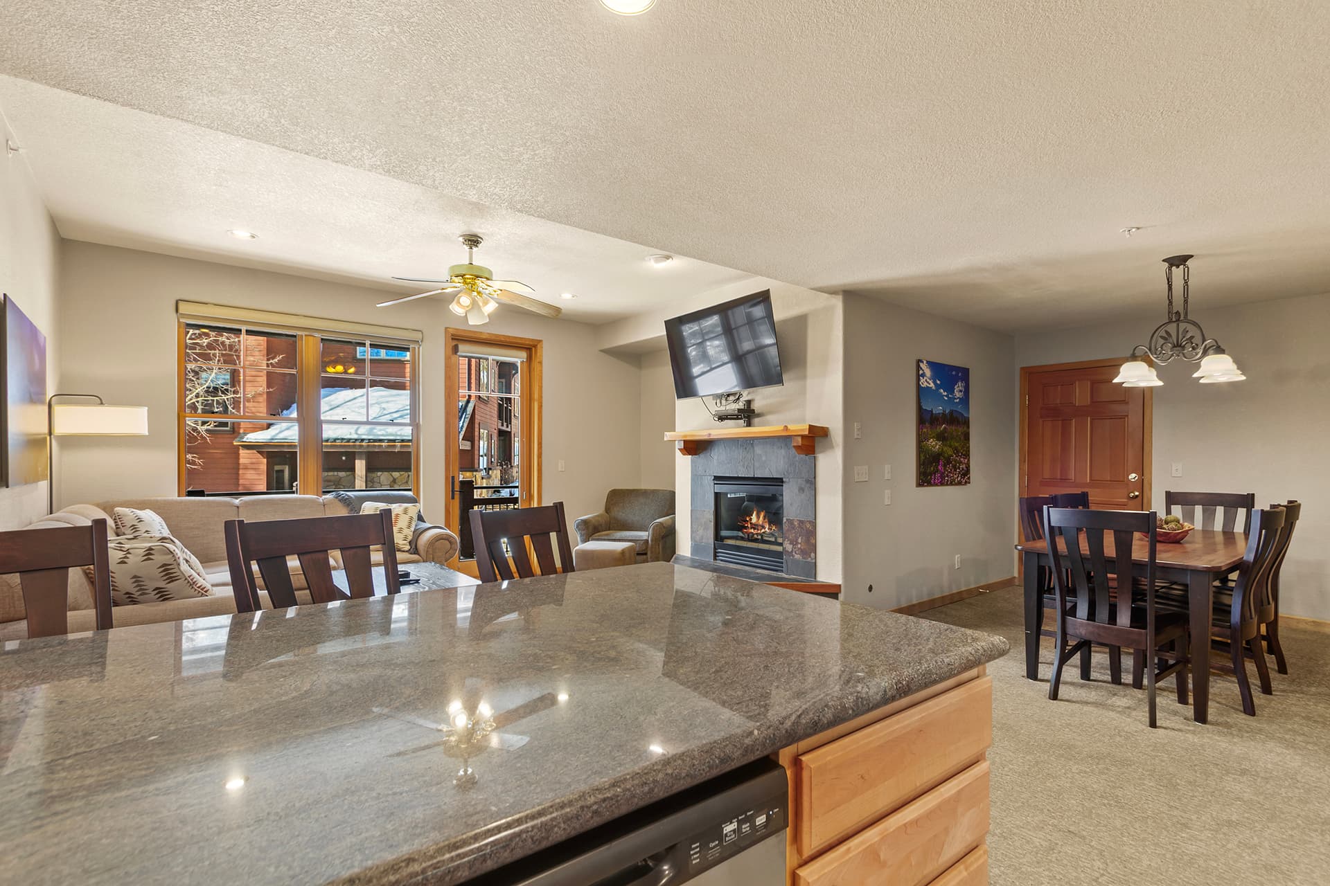 Kitchen with additional seating