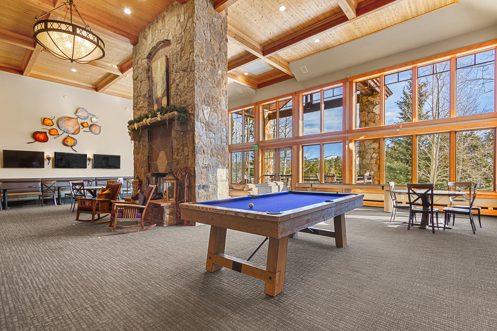 Lobby pool table