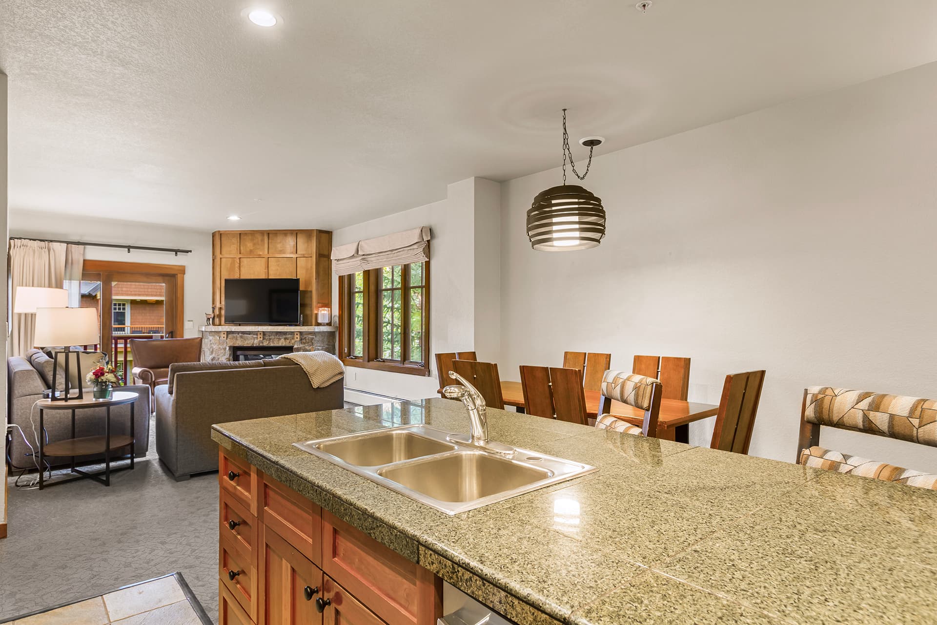 Kitchen to living room view