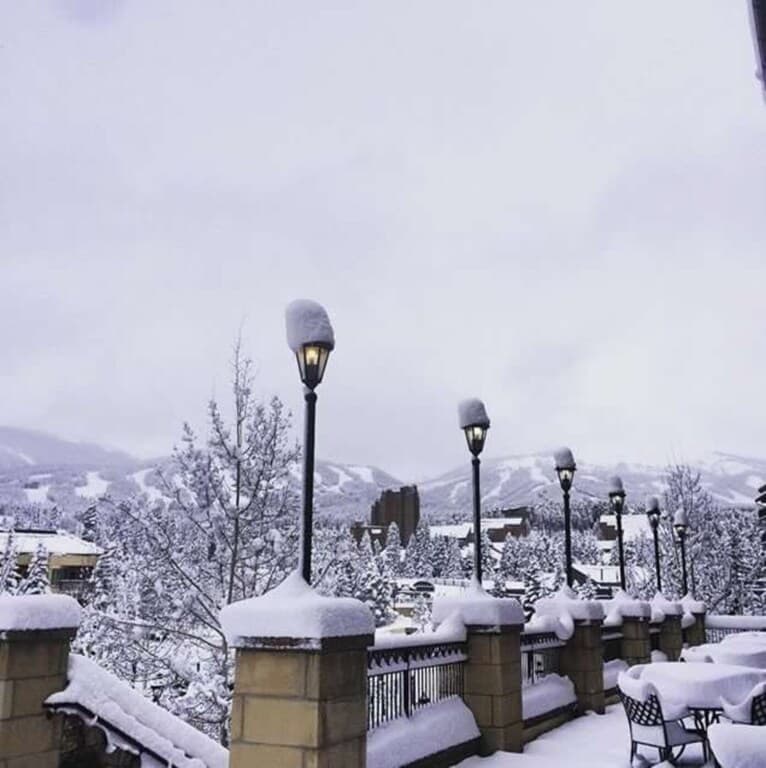 Pioneer Club patio in the Winter