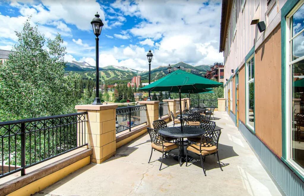 Pioneer Club patio in the Summer