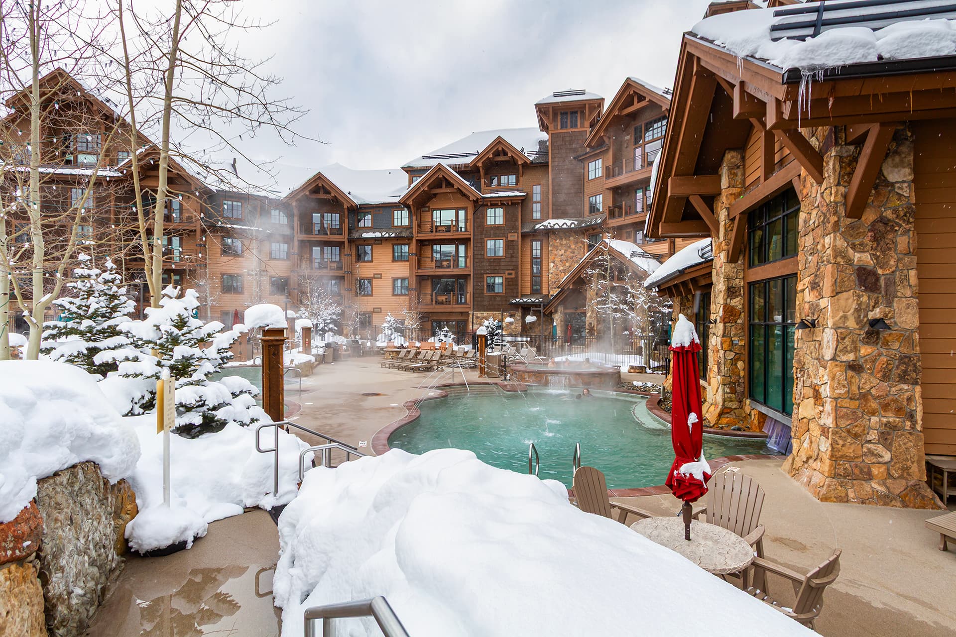Outdoor heated pool