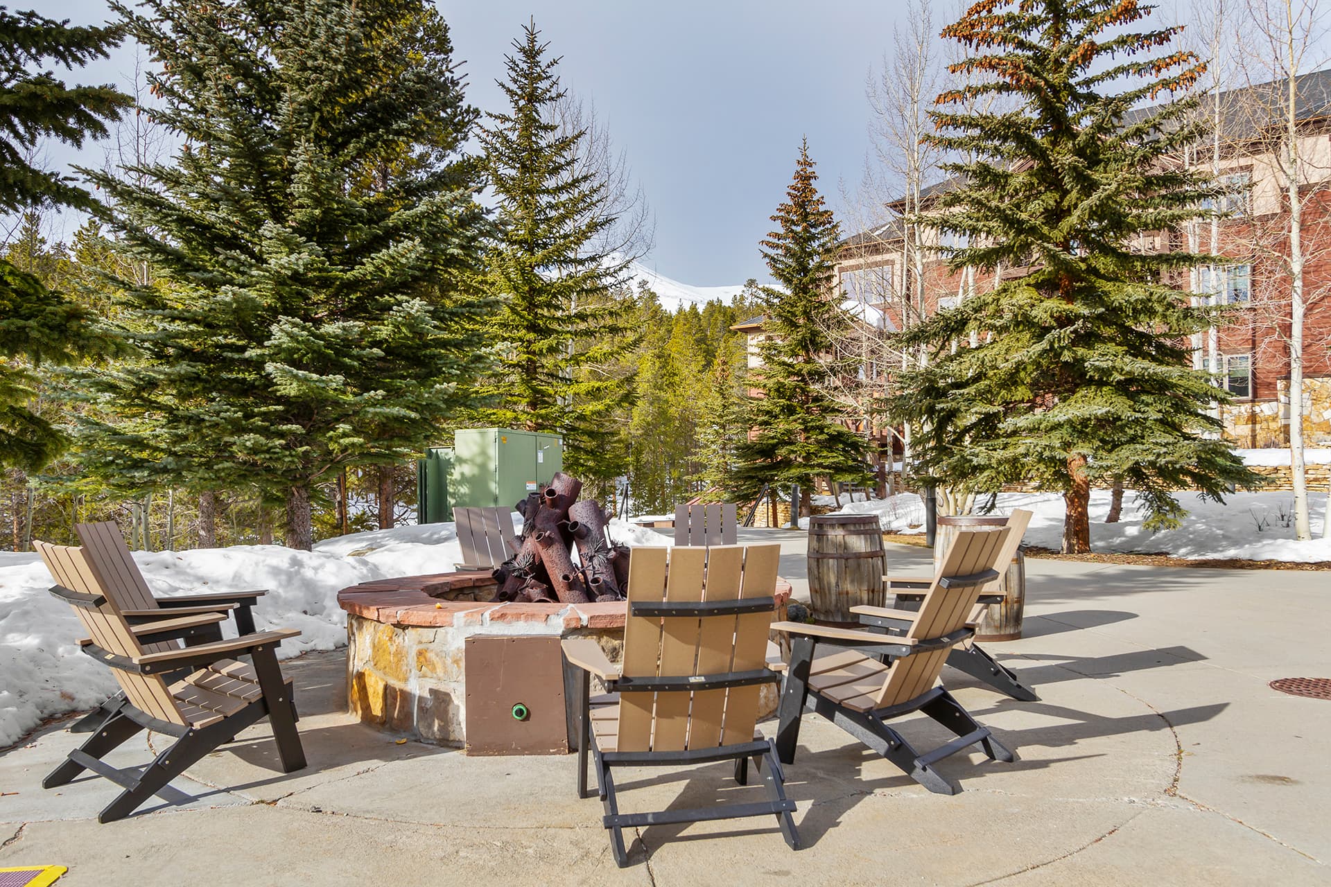 cozy up to the outdoor firepits