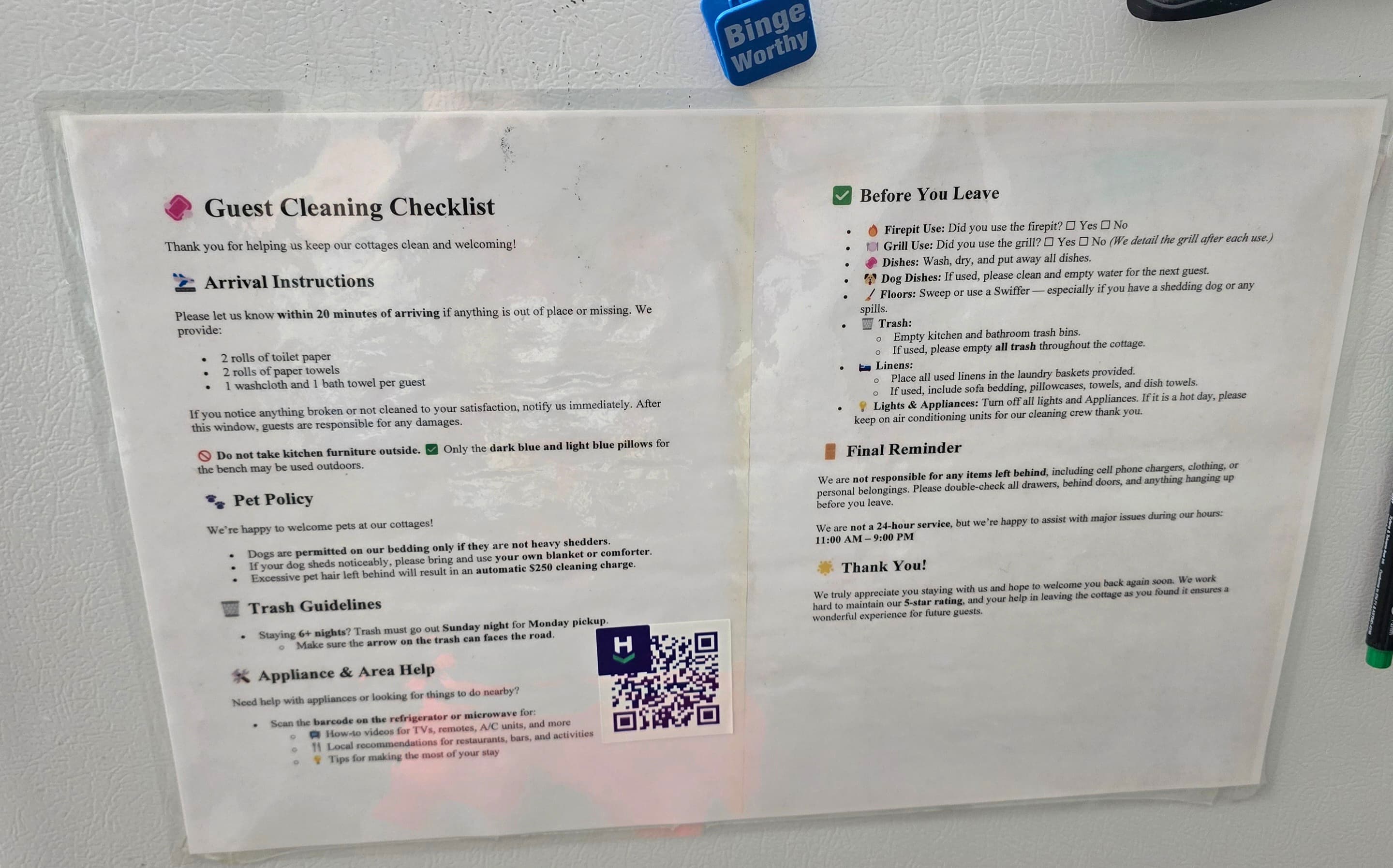 . Your Checkout List & Appliance How‑To Guide Are Just a Scan Away