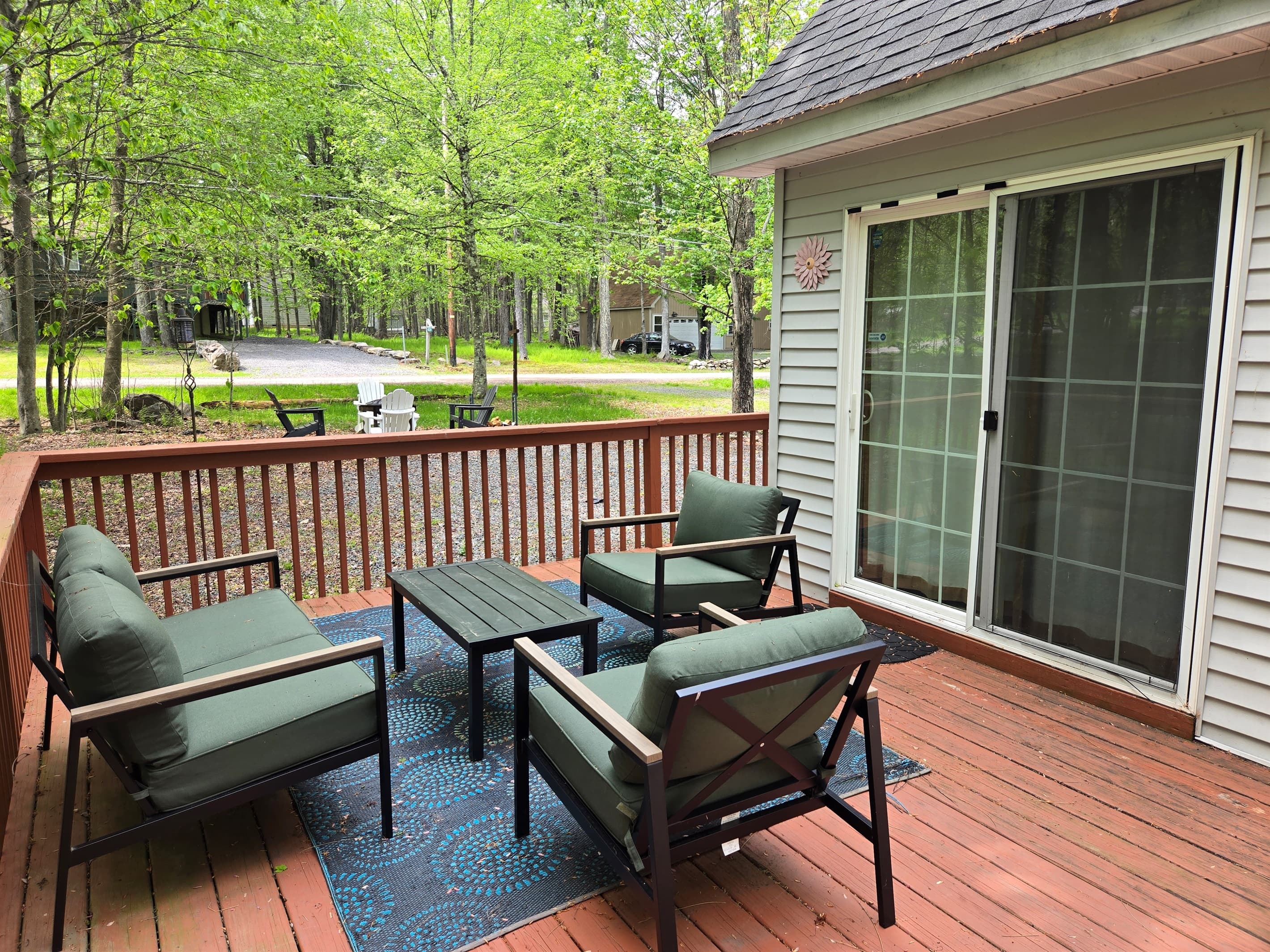 Deck with grill and seating
