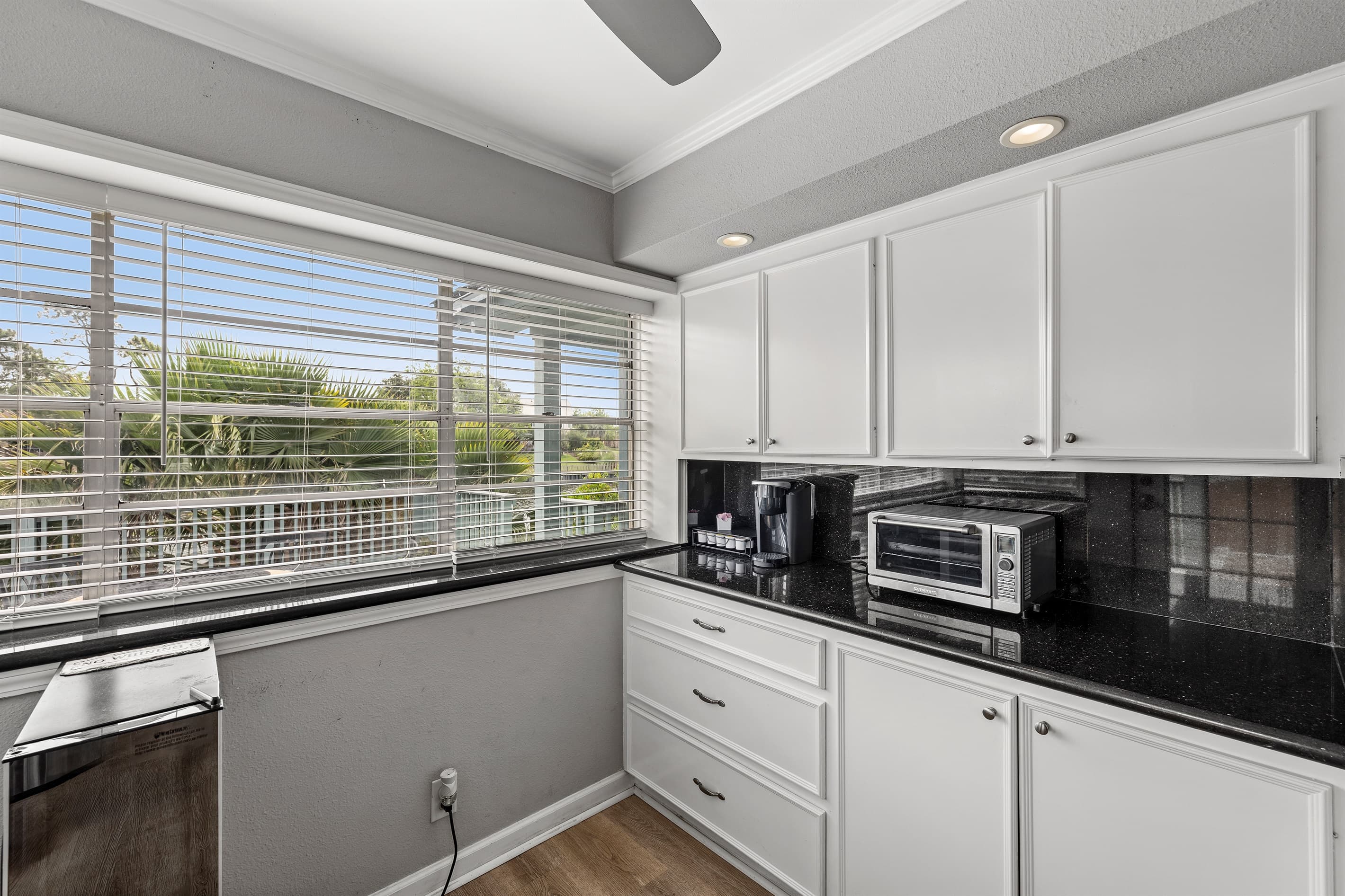 Well-appointed kitchen at Lakeview Landing — all the counter space and tools your group needs for a full week of home-cooked meals.