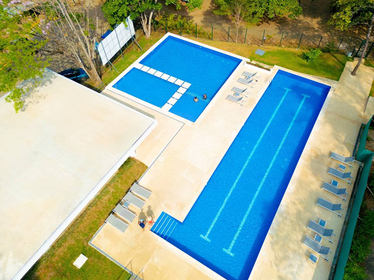 Drone View Pool
