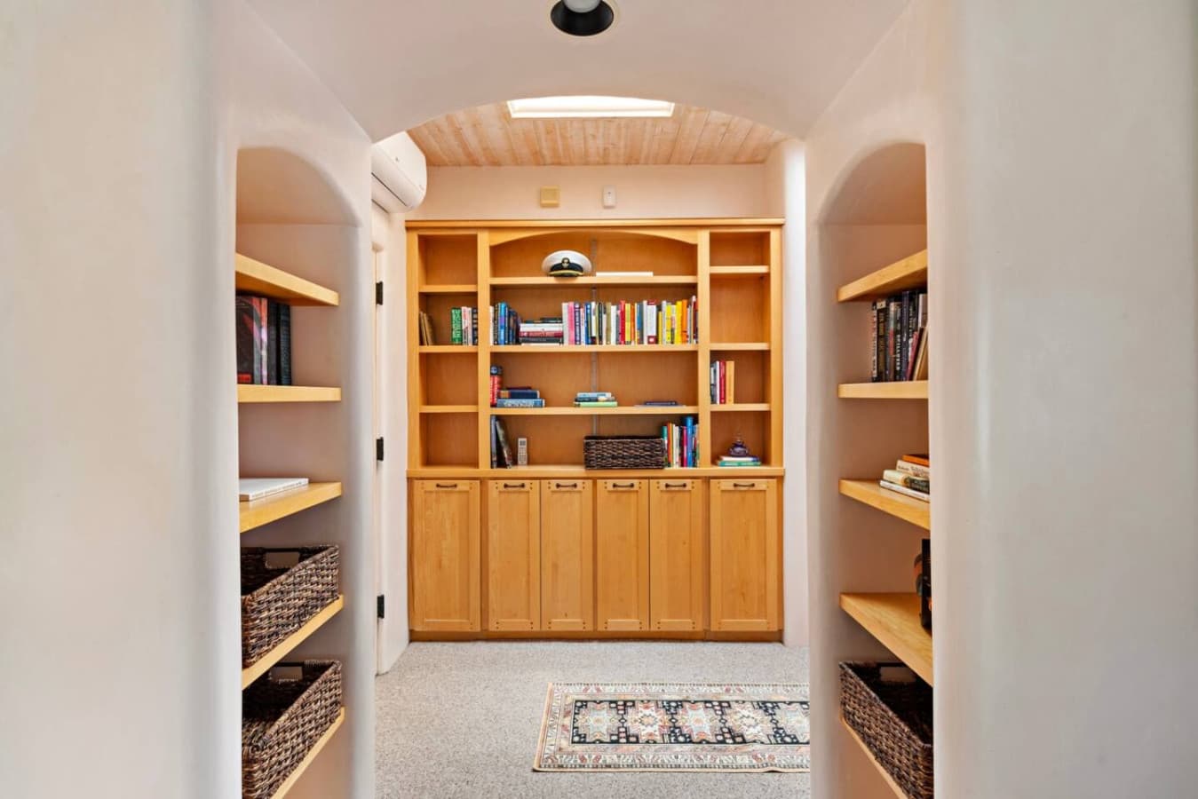 Casita Bookshelf Area- Hallway from living Room to Master Bedroom