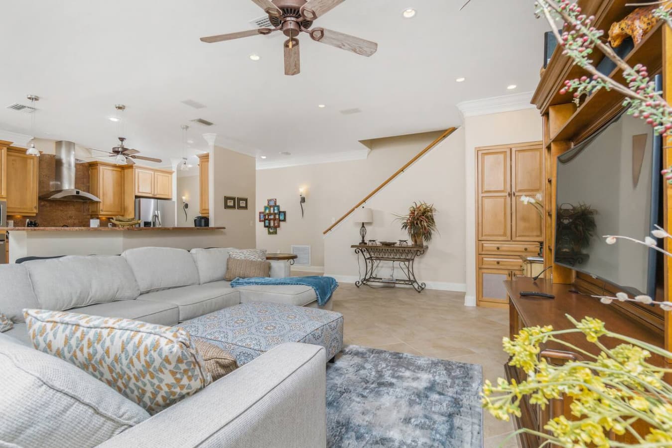 Open Living plan- One person may sleep on sofa as well.