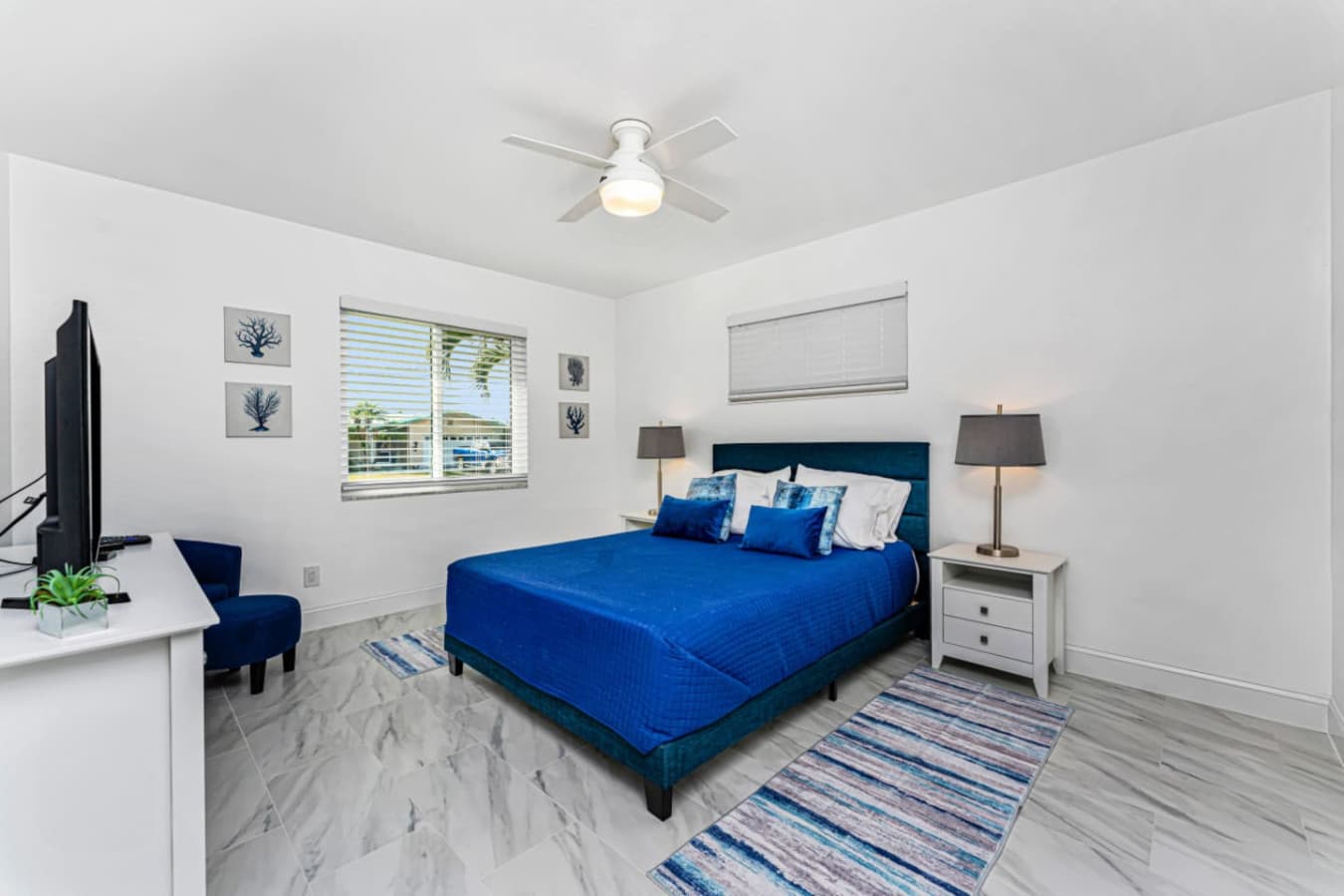 Bedroom #2: TV - Sitting Area - Ceiling Fan